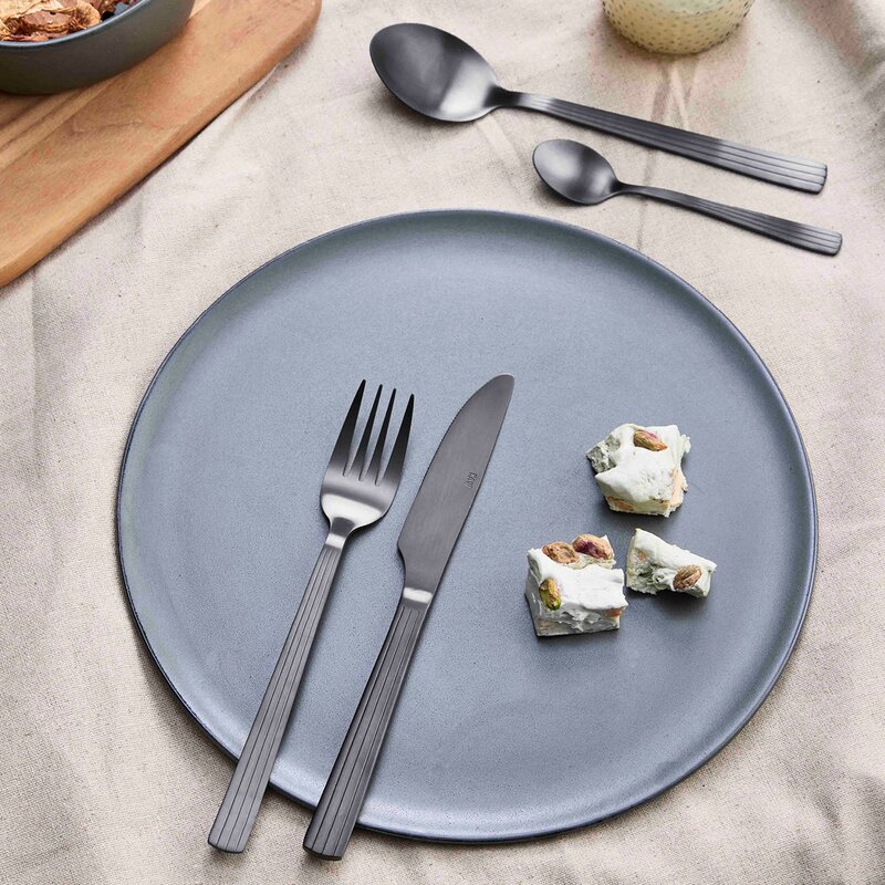RAW bestikksett 40 deler matt svart