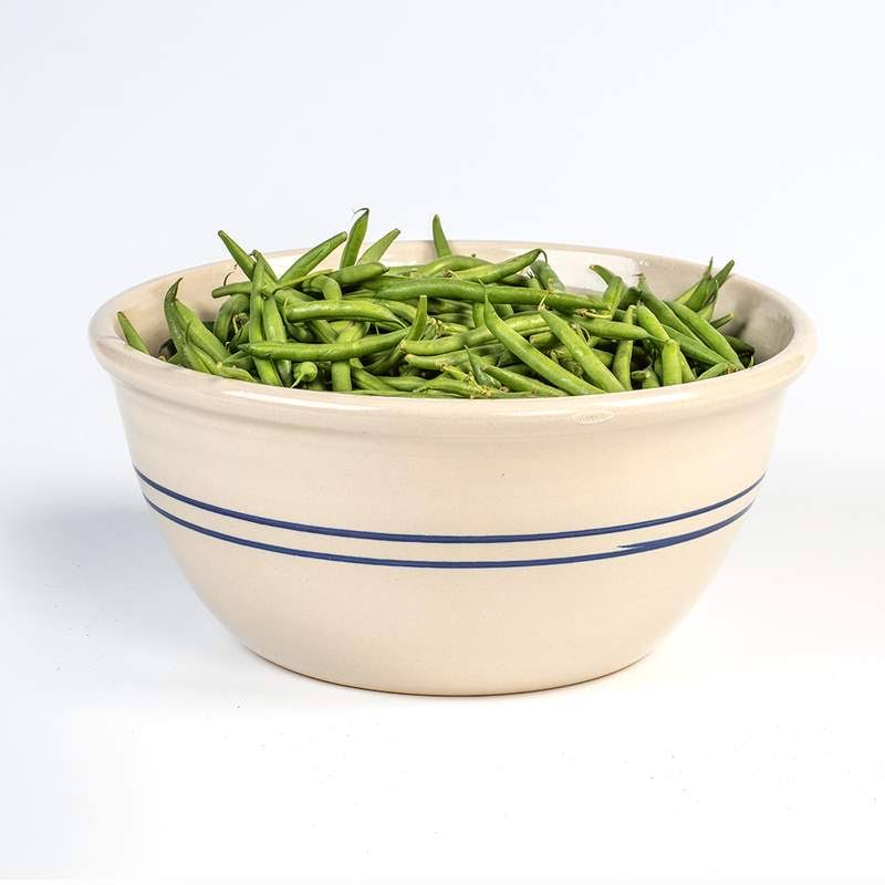 Martinez Pottery Heritage Blue Stripe Stoneware Mixing Bowl - 14