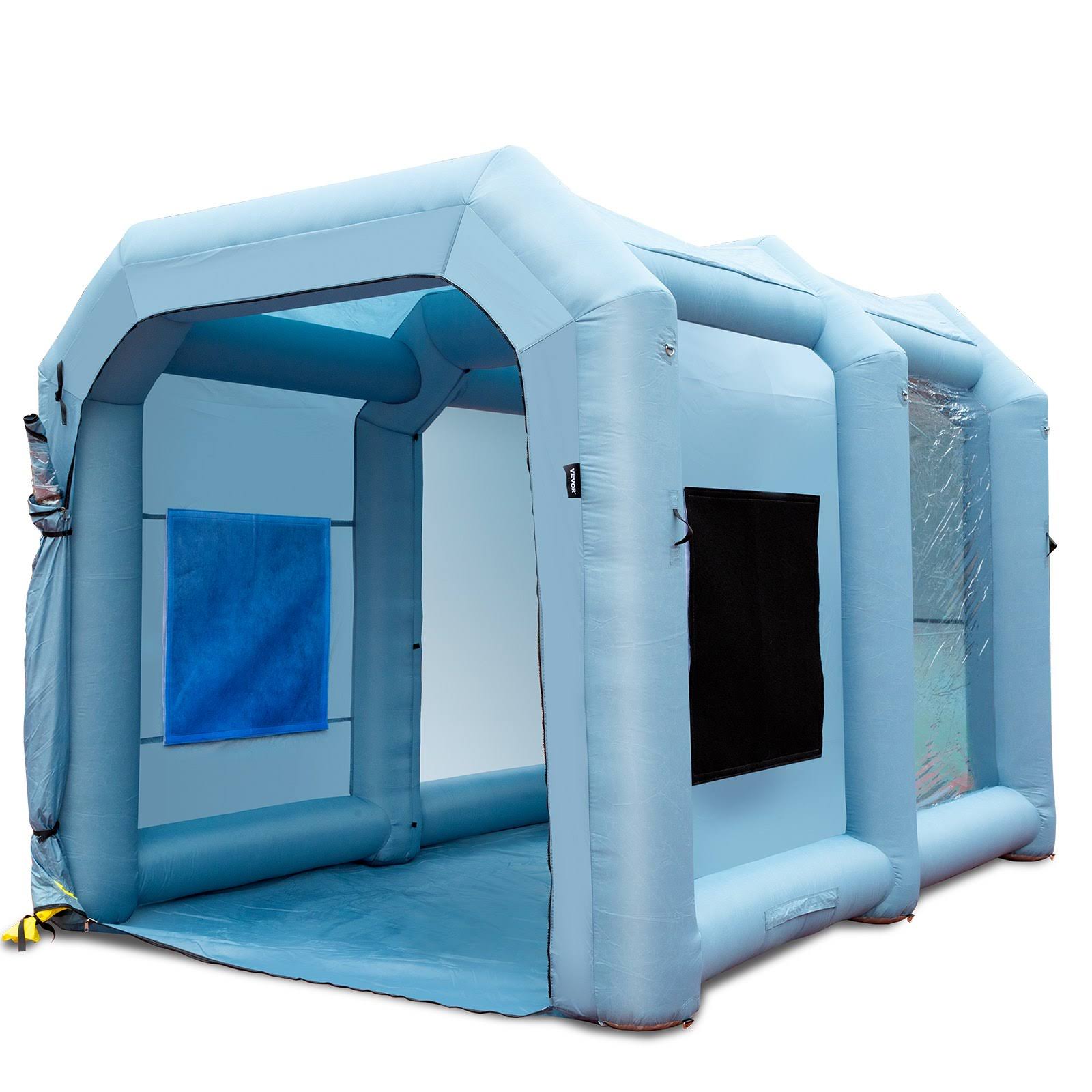 VEVOR Inflatable Paint Booth, 13x10x9ft Inflatable Spray Booth, 900W High Powerful Blowers Spray Booth Tent, Car Paint Tent Air Filter System for Car