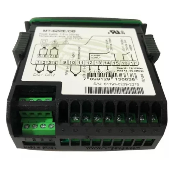 Full Gauge MT-622E Electronic Control Heating Temperature 1 Sensor, 2 Outlet 110/220V