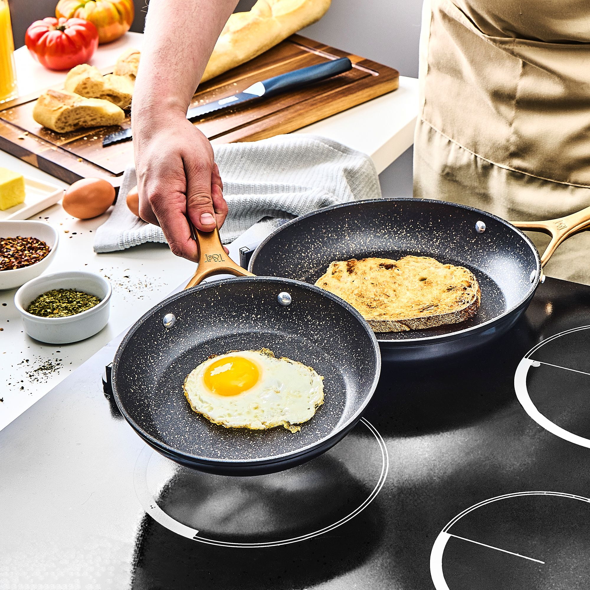 Supreme 12-Piece Non-Stick Cookware Set, Pots and Pans Set- Bronze - Image 9