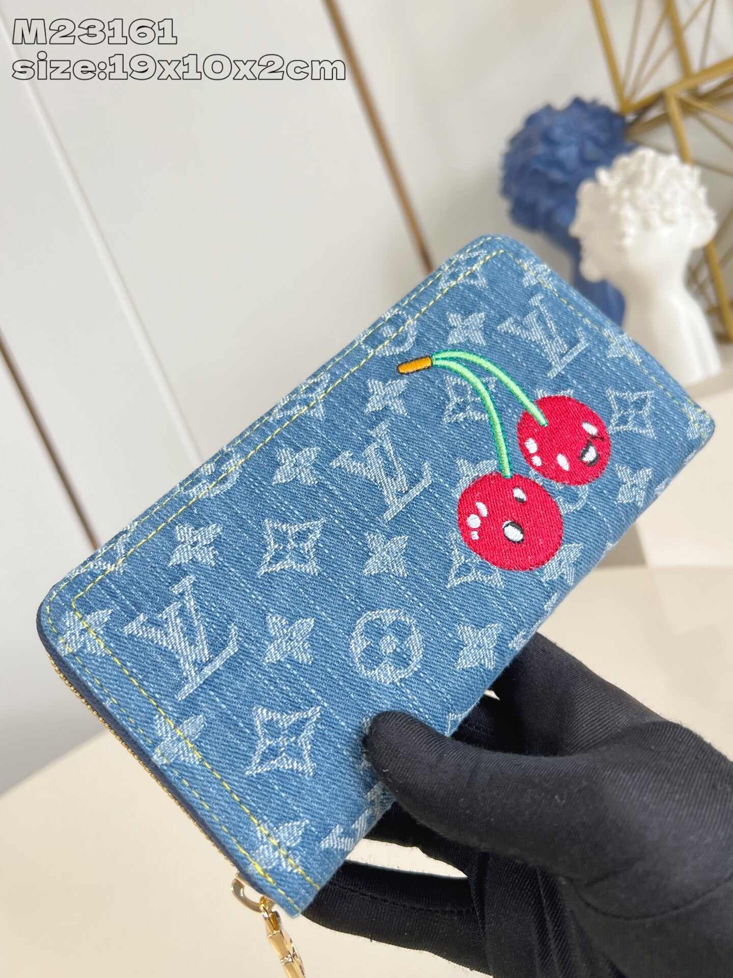 【ルイヴィトン】レアアイテム♪LV× TM ジッピーウォレット デニム チェリー