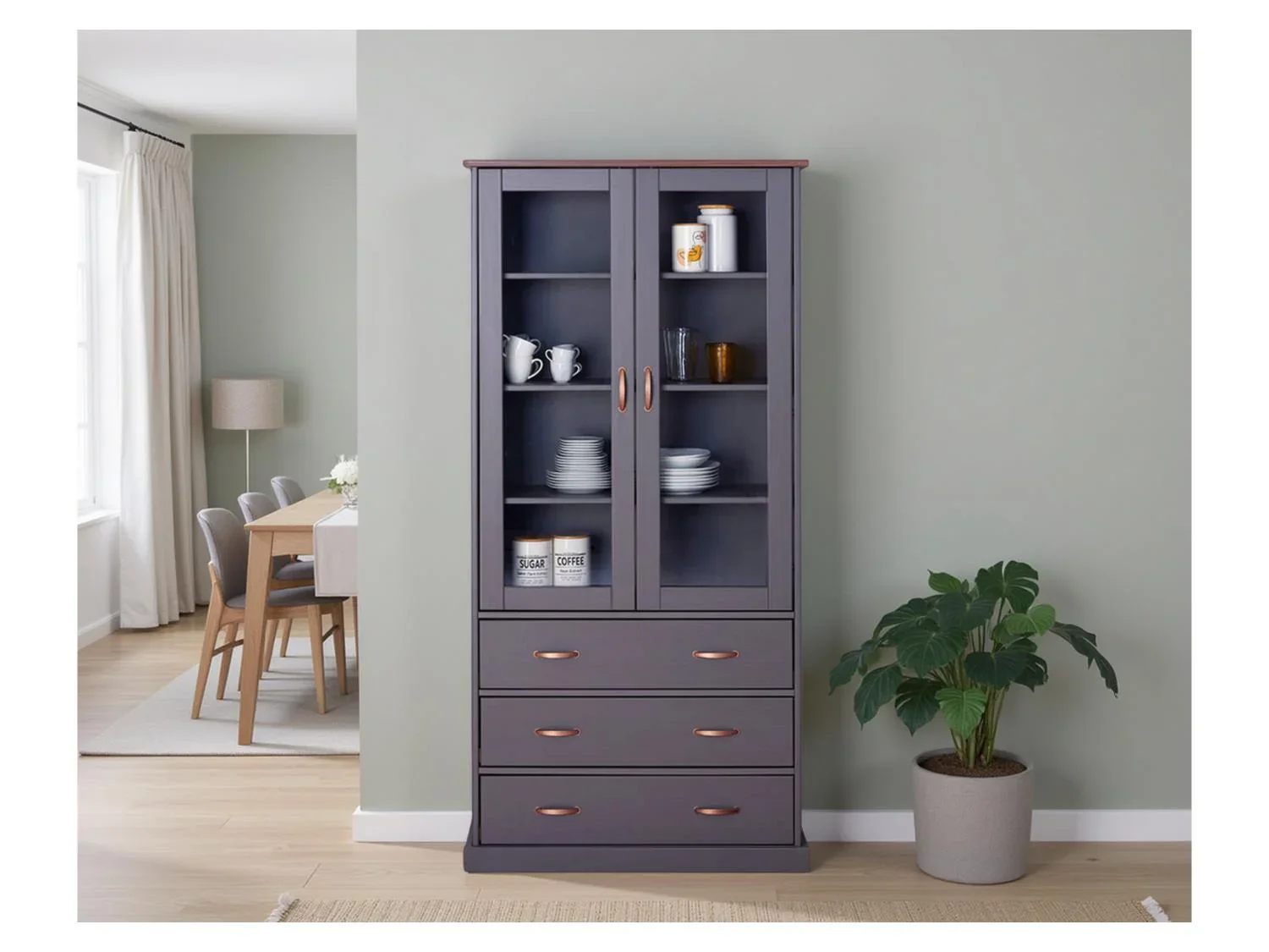 Inter Link Vitrine buffet Westerland , 90 x 38,40 x 190 cm