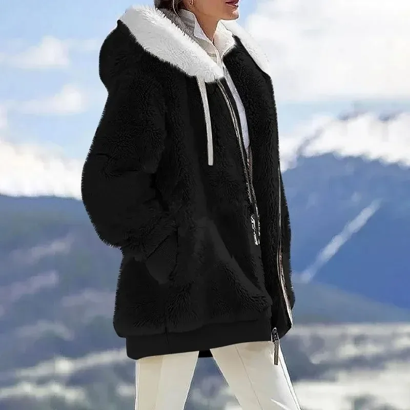 Aléana | La veste d’hiver élégante et chaude avec capuche et fermeture éclair