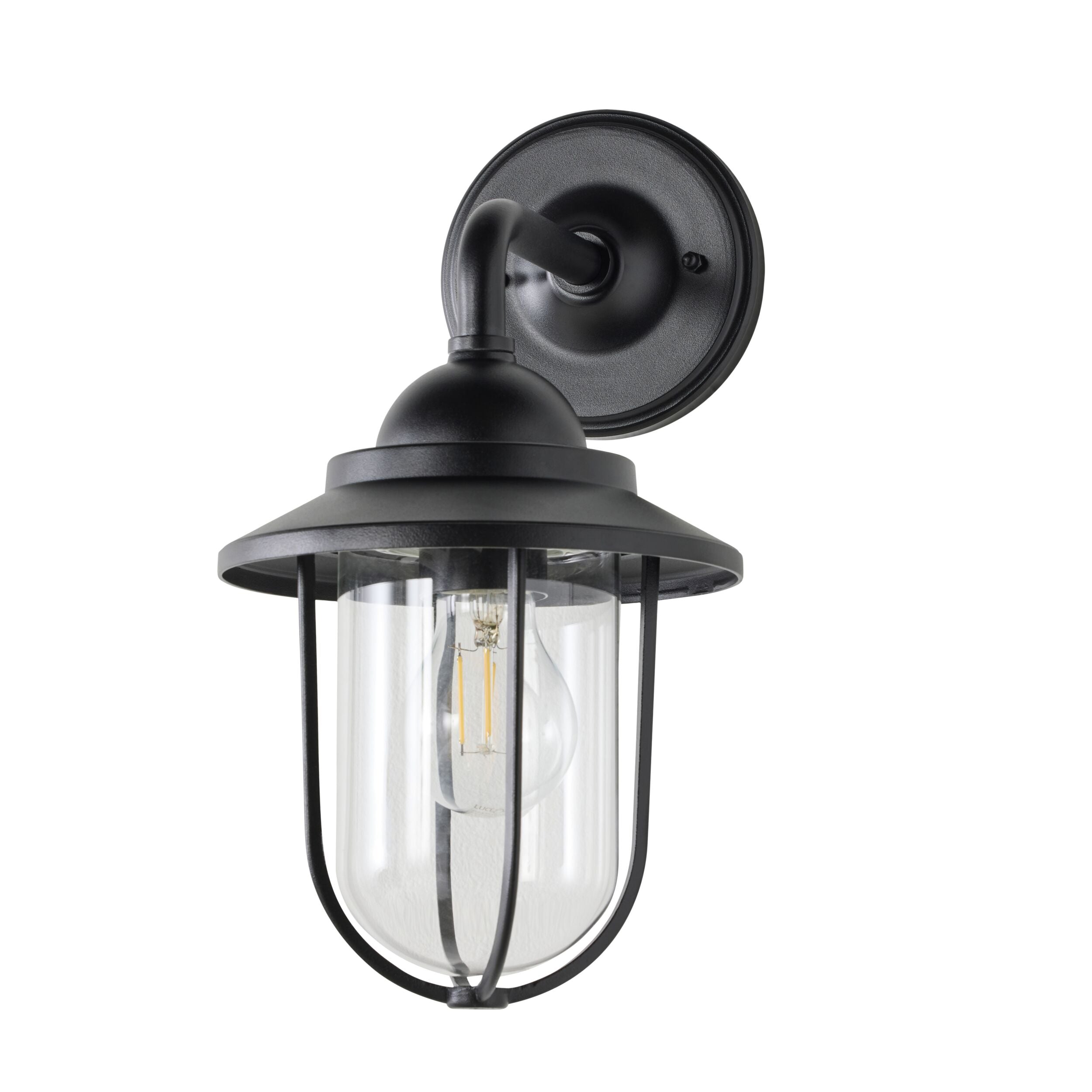 Devon 1 Light Exterior Wall Bracket Black