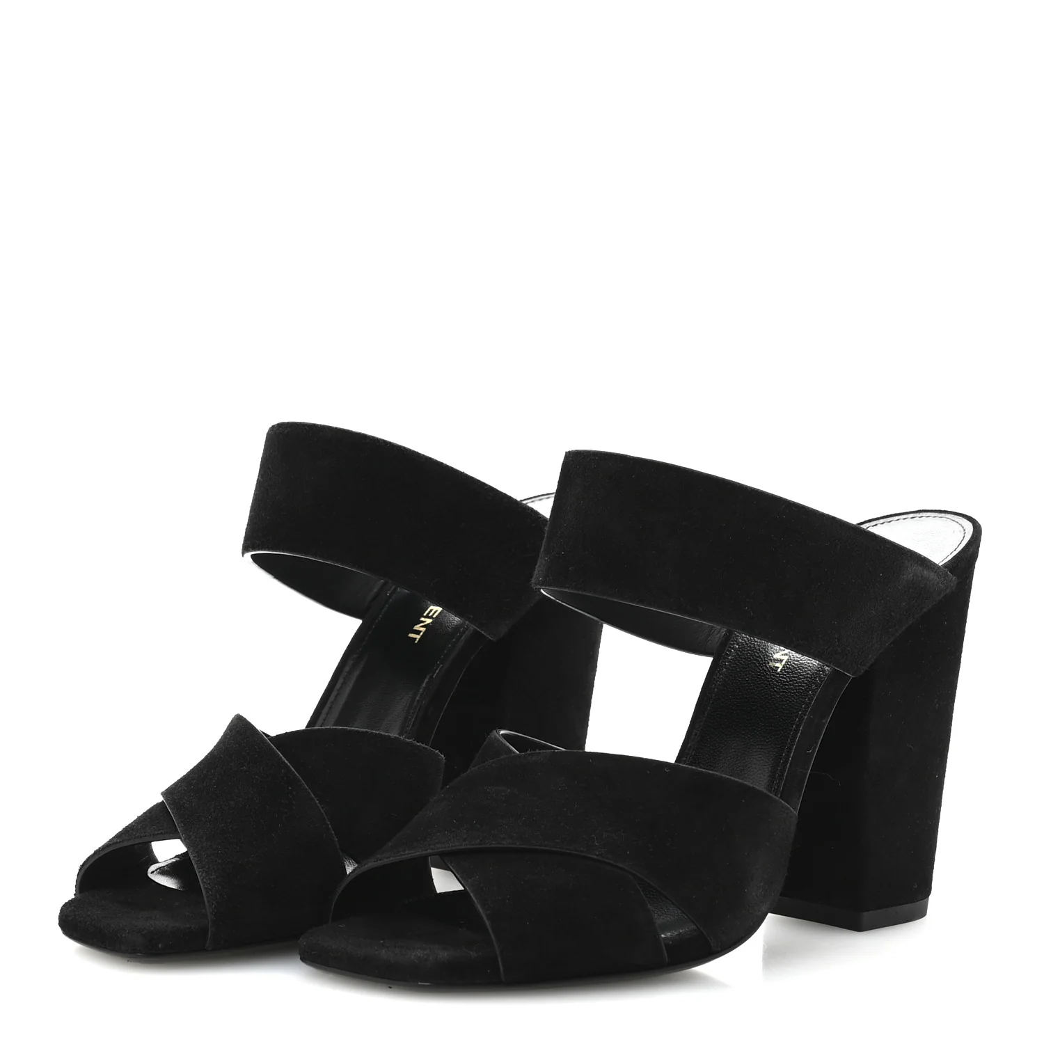 Suede Oak 100 Mule Sandals 37 Black