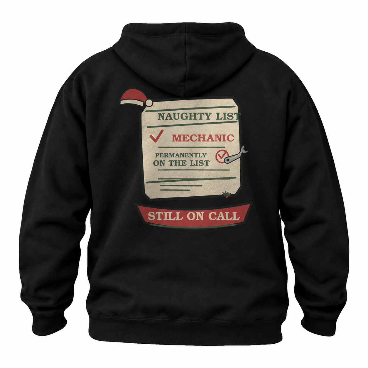 Naughty List Mechanic Checklist Hoodie
