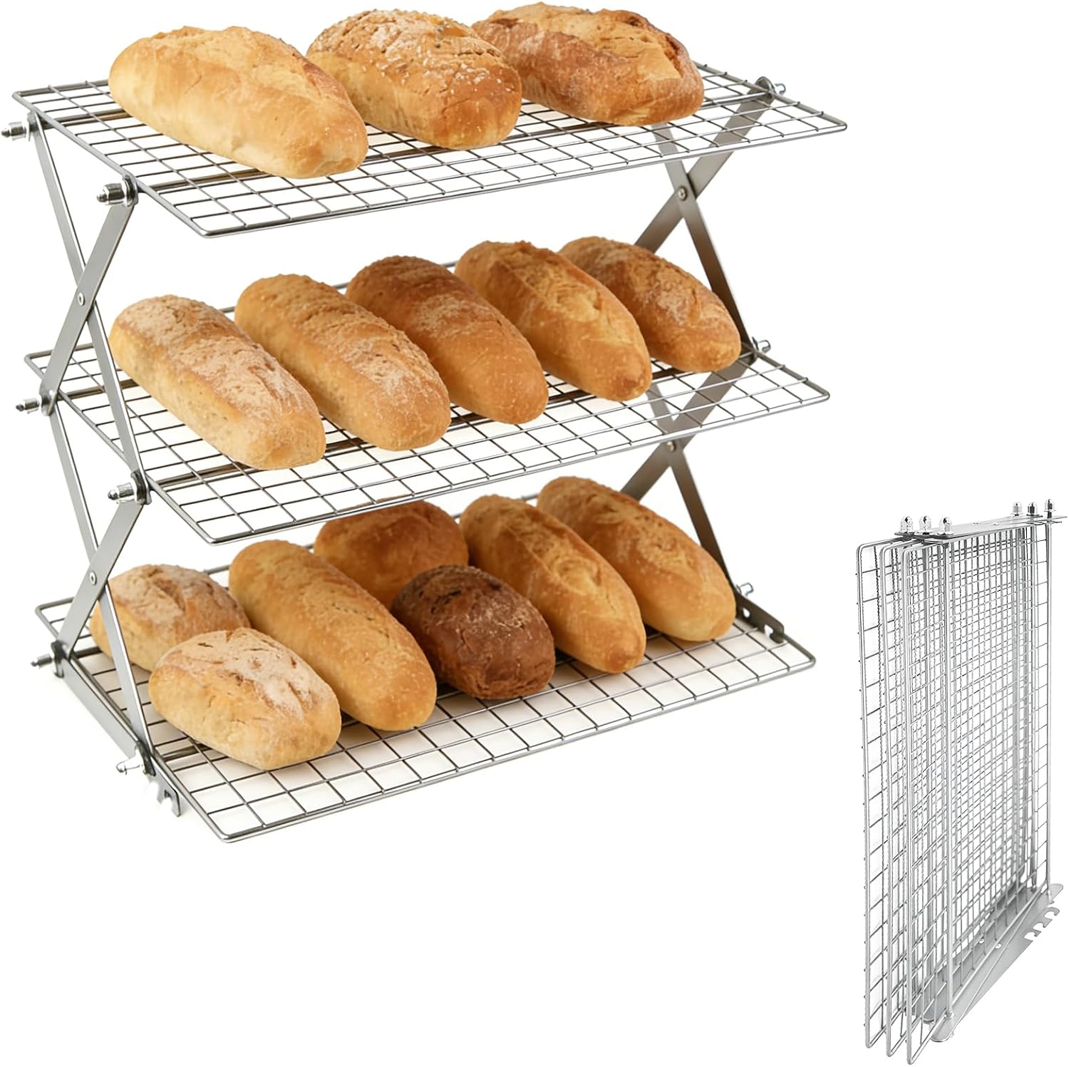 3 Tier Collapsible Cooling Rack Sourdough Cooling Rack 17