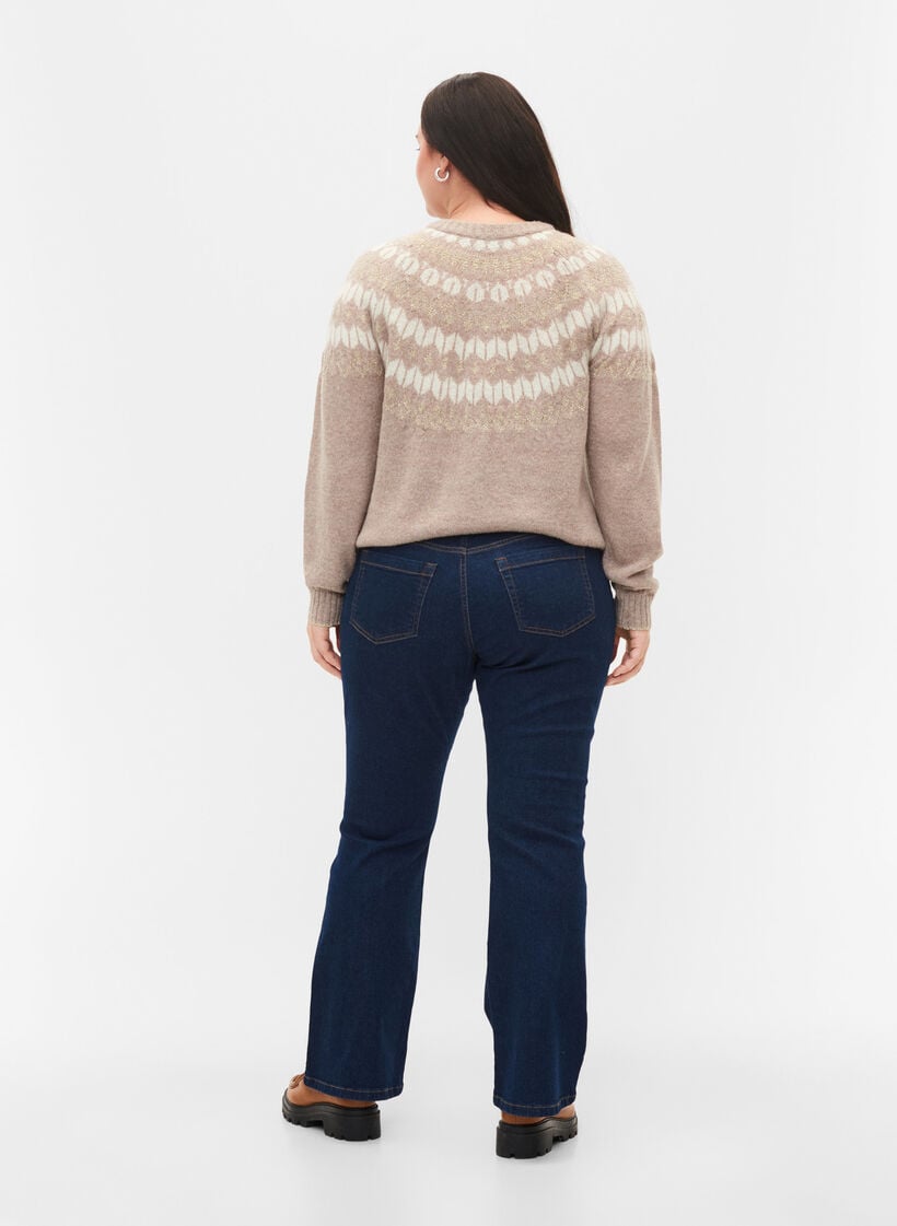 Zizzi High-waisted Ellen bootcut jeans