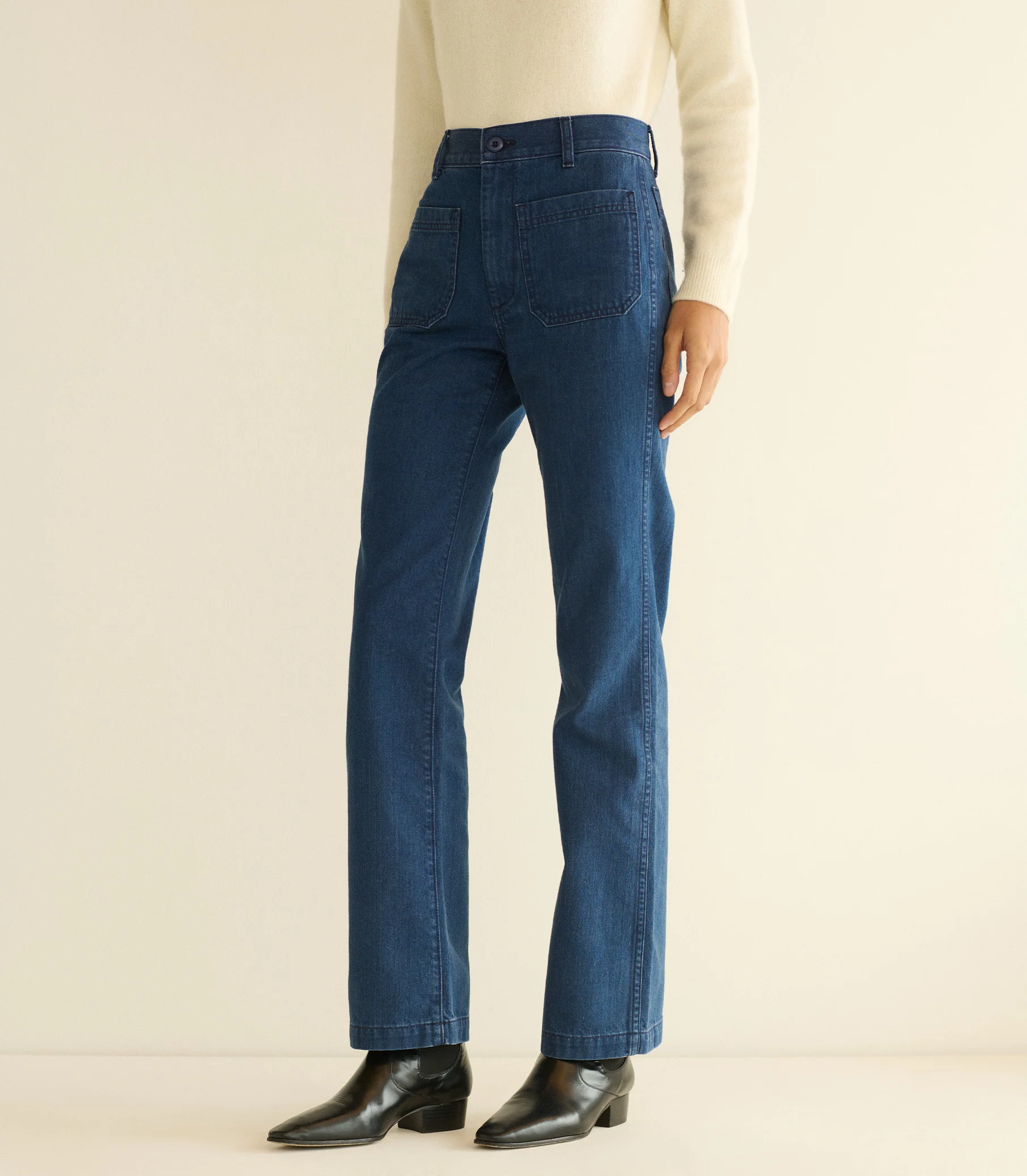 MARITIME MID RISE JEAN -- SIRENES WASH