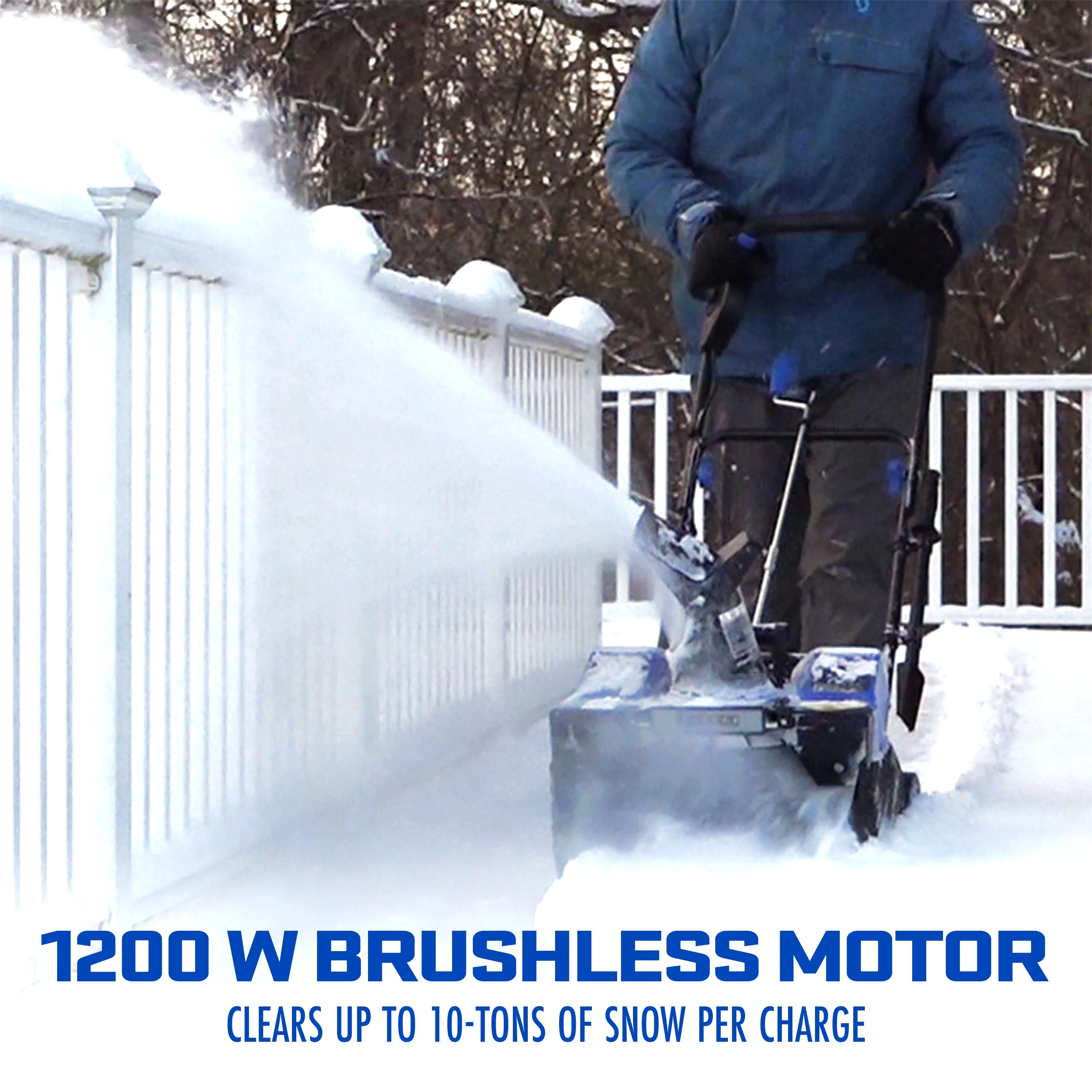 Snow Blower IONMAX, Cordless Electric Kit with LED Light, 24V-X2-SB18-TV1(18"/4 Amps) - Image 4