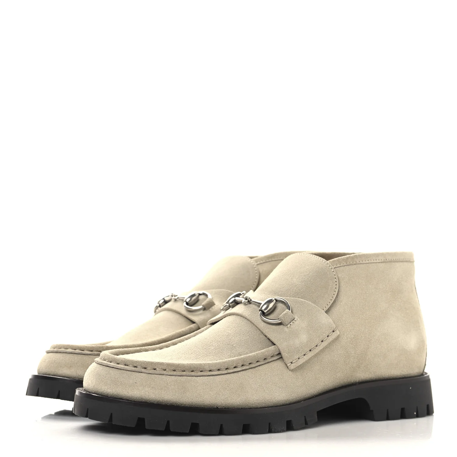 Suede Mens Horsebit Ankle Boots 8.5 Beige