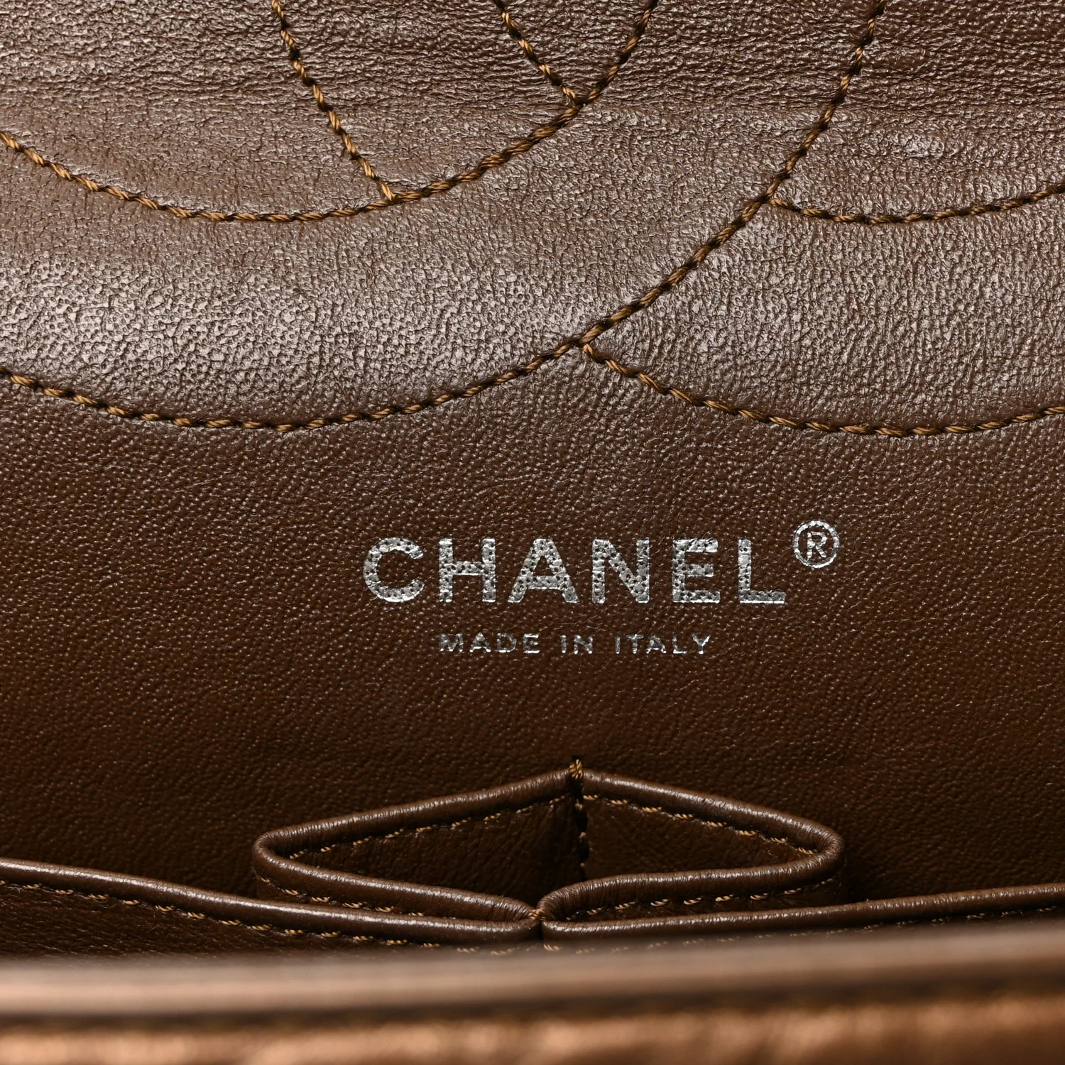 Metallic Aged Calfskin Quilted 2.55 Reissue 227 Flap Bronze