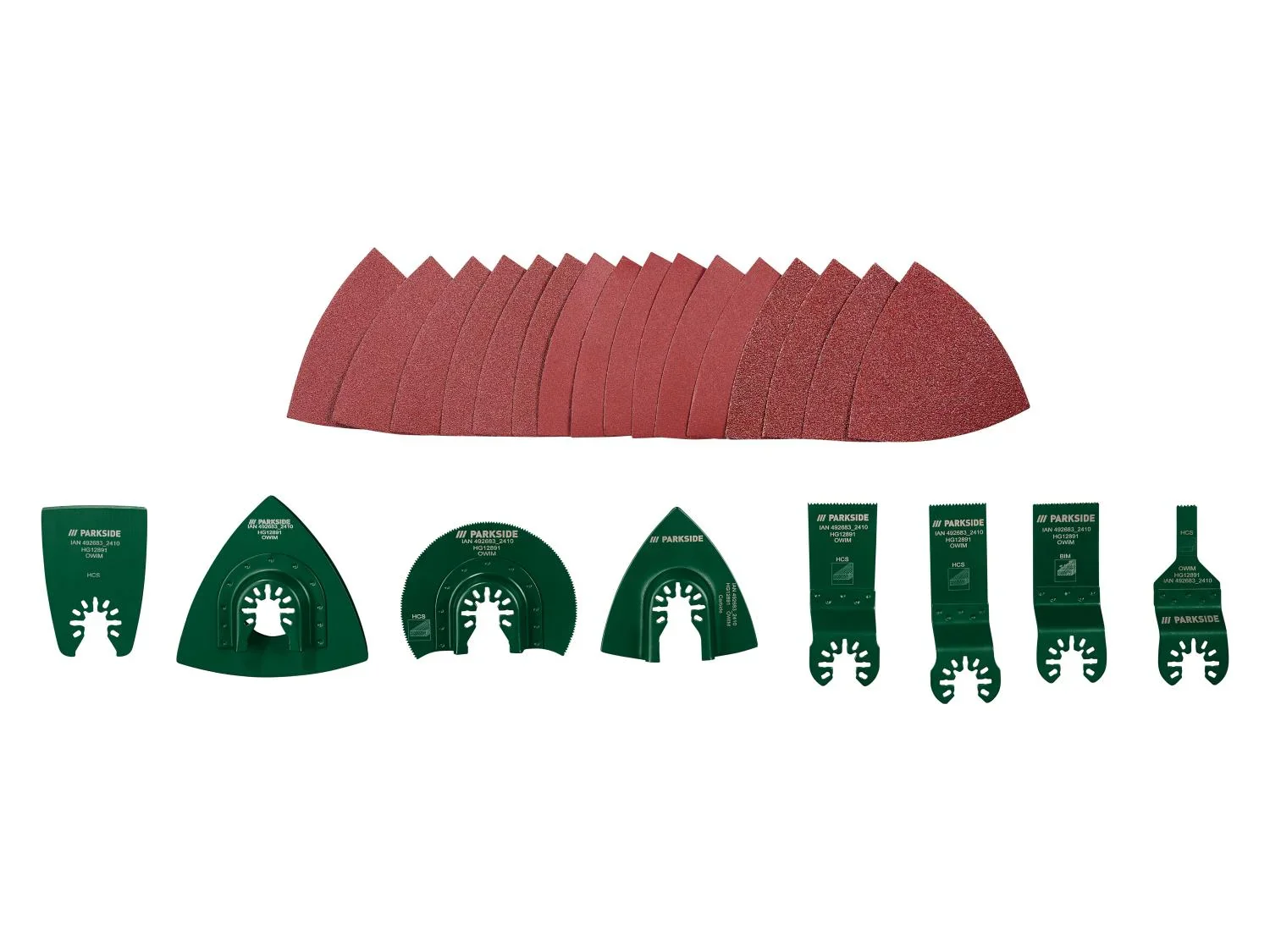 PARKSIDE Accessoires pour outil multifonction, 24 pices