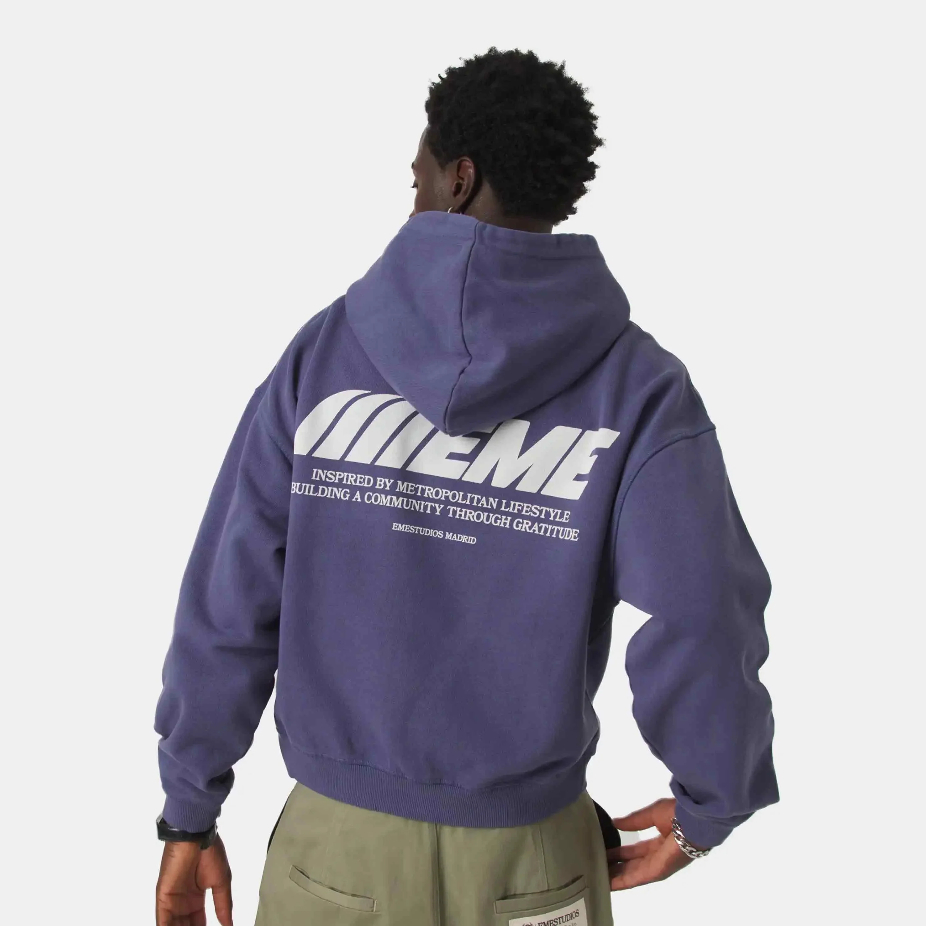 Builder Crown Blue Oversized Hoodie