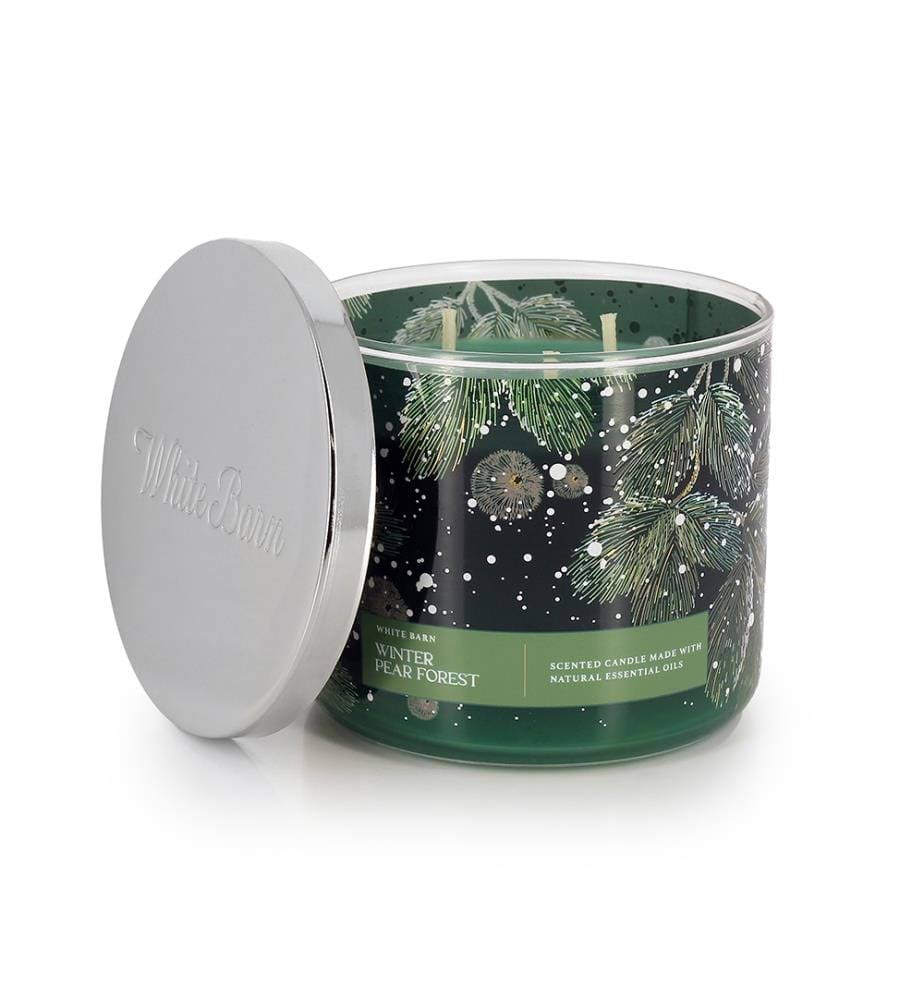 Bath & Body Works Accents | Winter Pear Forest Candle Bath and Body Works | Color: Green/Silver | Size: Os | Pinkskier940's Closet