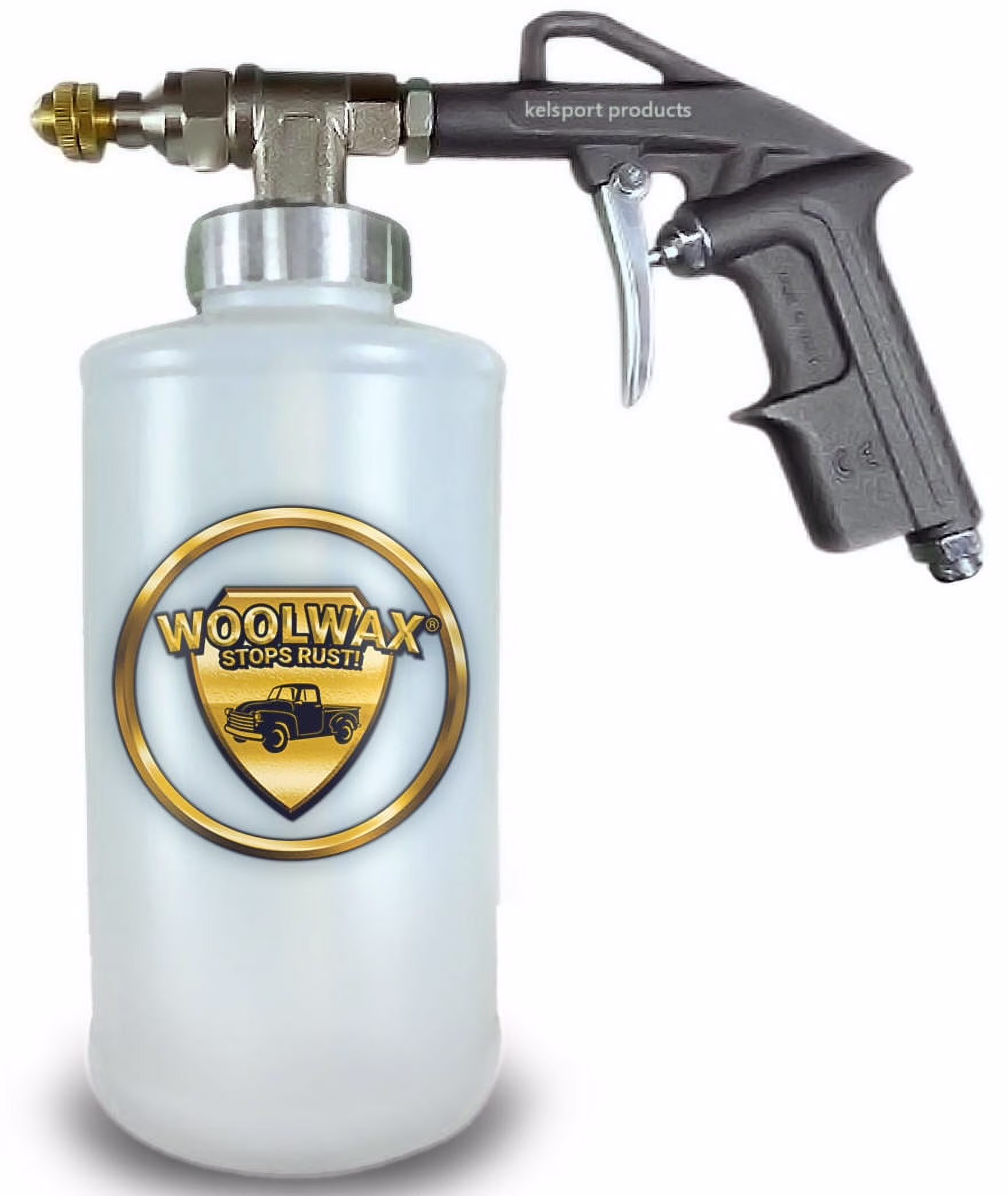 Woolax Stops Rust Pro Undercoating Automotive Spray Gun with Extension Wands & Quart Bottles