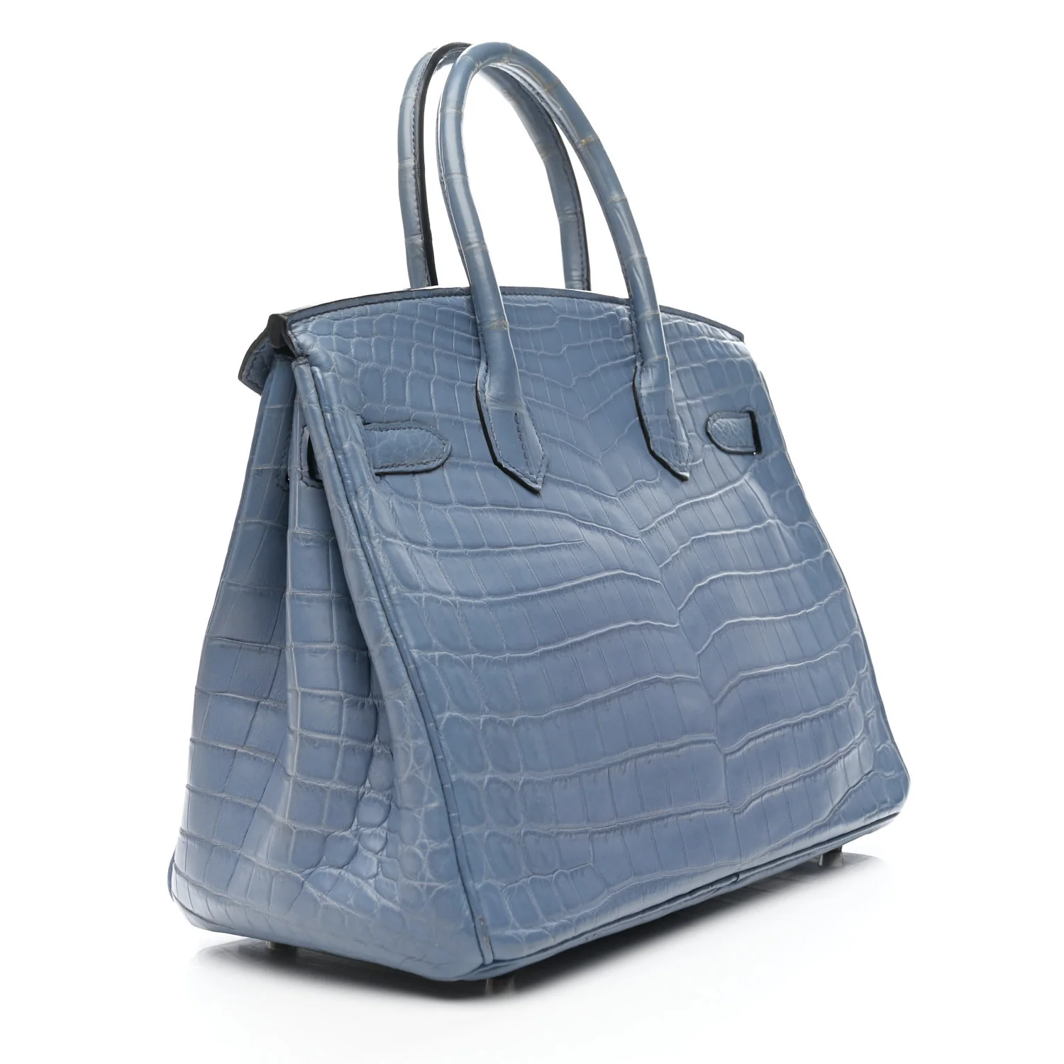 Matte Porosus Crocodile Birkin 30 Bleu Brighton