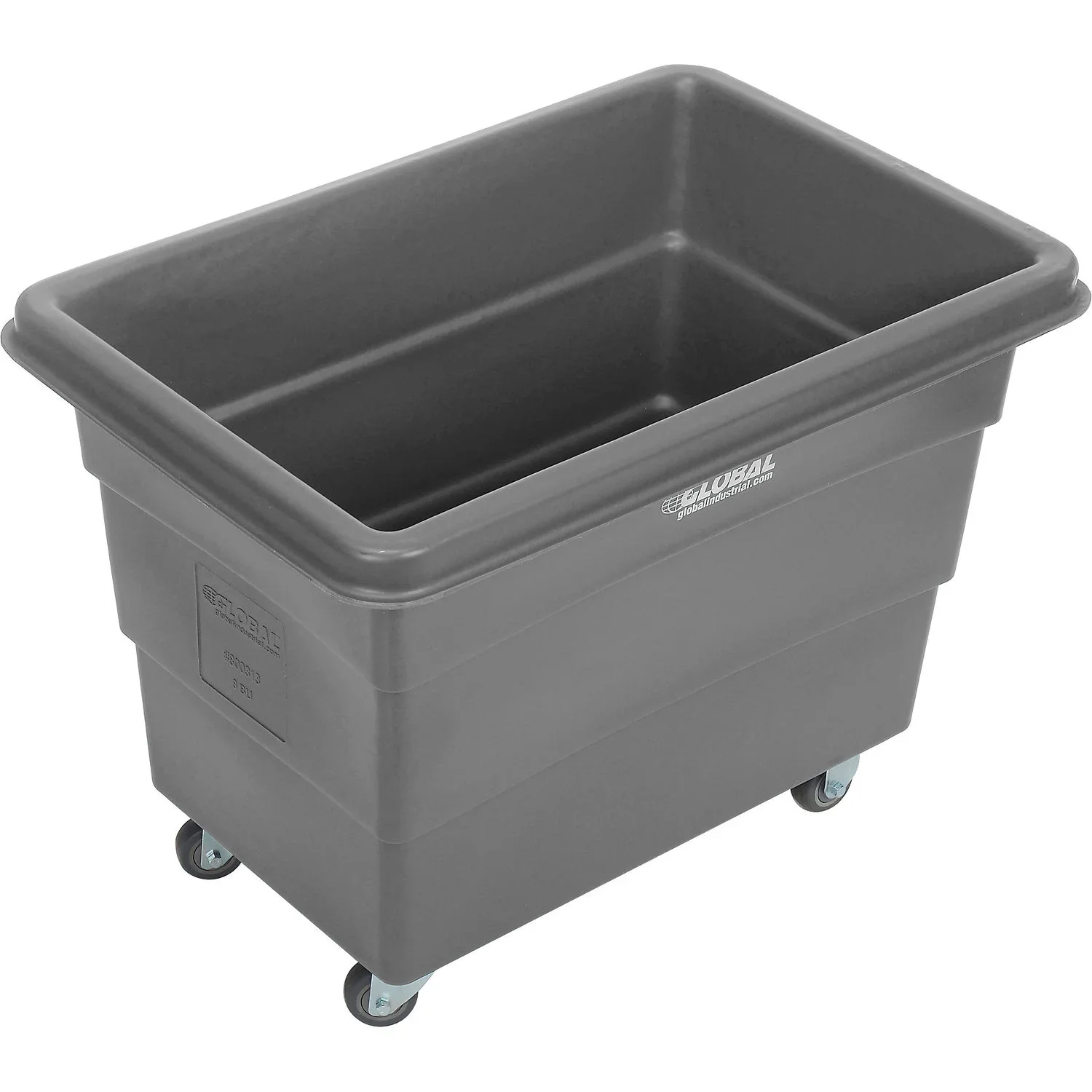 8 Bushel Plastic Bulk Box Truck, Direct Mount Base, Gray, 33-3/10L x 24-3/5W x 27-2/5H