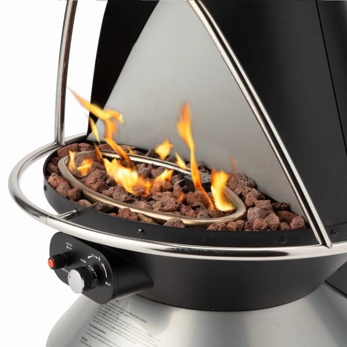 Chimenea Propane Fire Pit, 40,000 BTU Adjustable Gas Fire Pit for Patios, Includes Lava Rocks, Directional Heat Shield and Push to Start Ignition - Image 8
