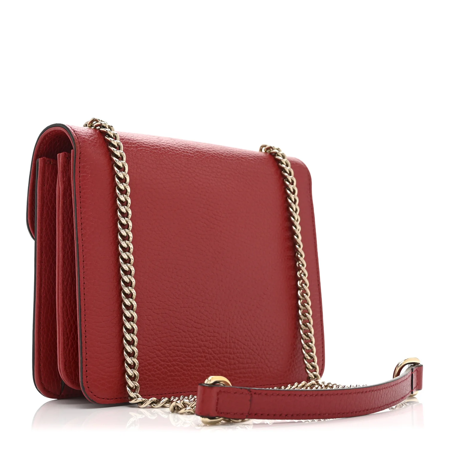 Dollar Calfskin Small Interlocking G Shoulder Bag Red