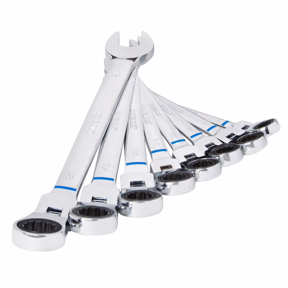 Kobalt Kobalt 8 -Piece Set Metric Flexible Head Ratchet Wrench