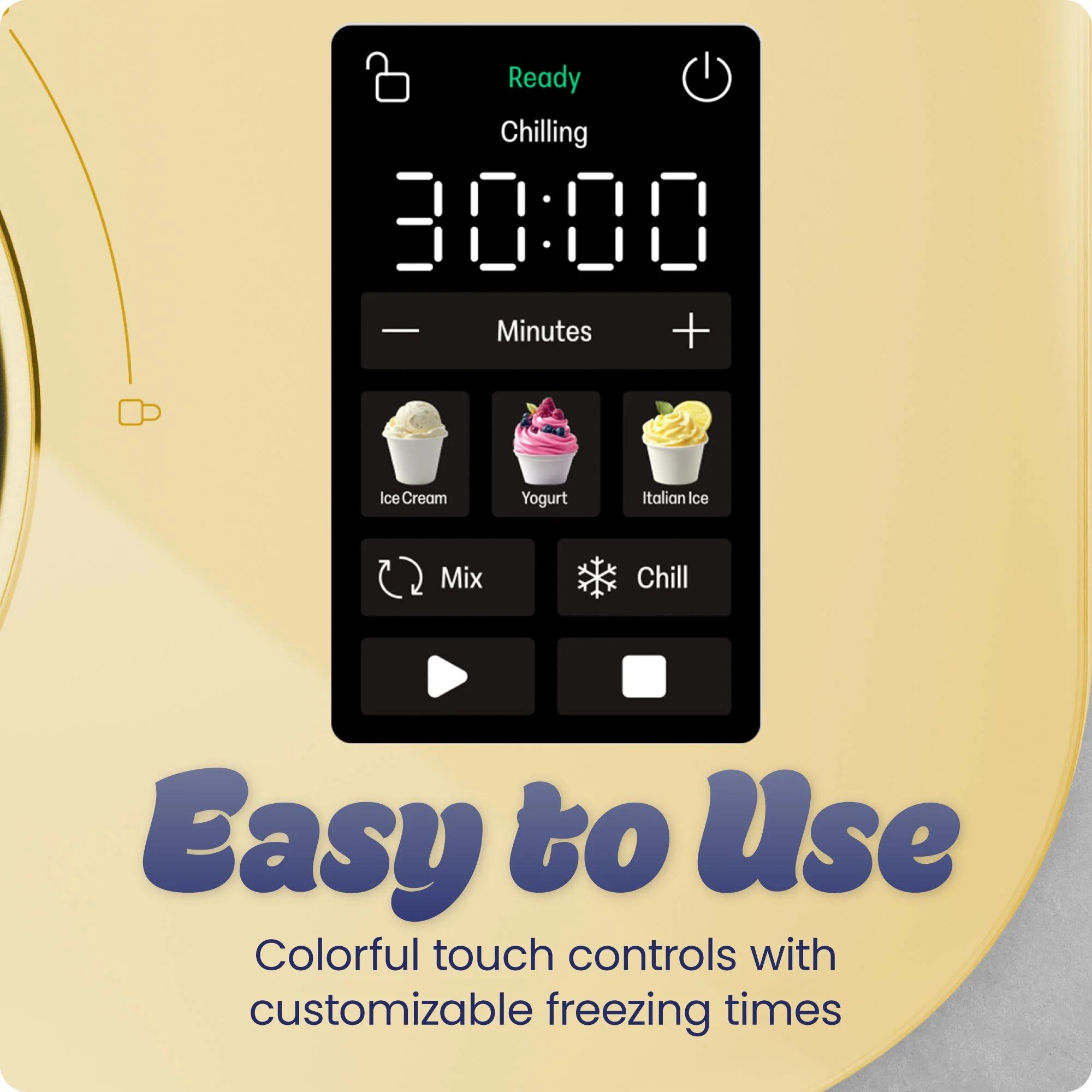 Iceman Trio Ice Cream Maker - Butter