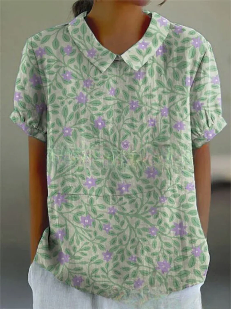Sofia - Chemise Fleurie Élégante