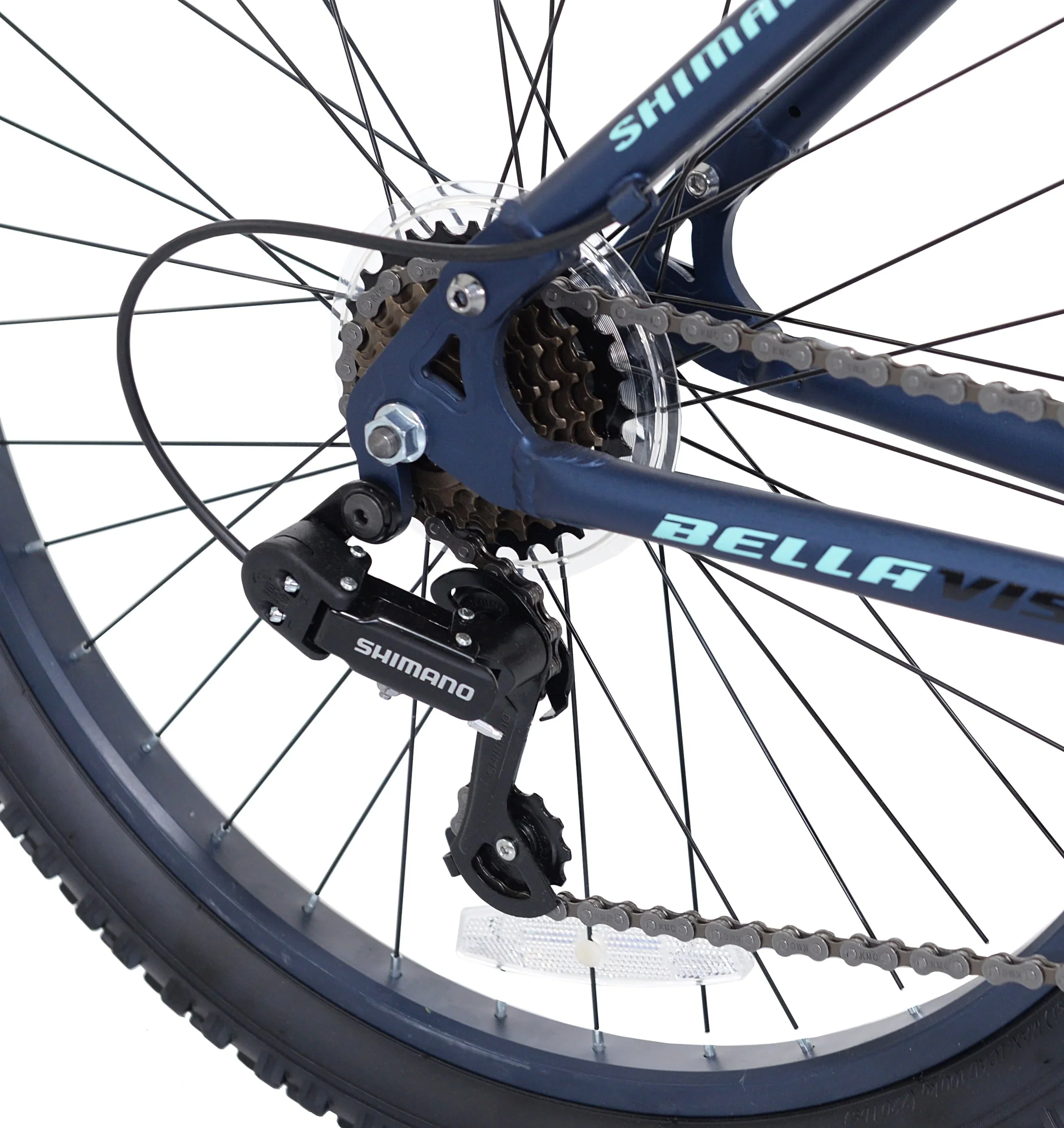 Genesis 24 Bella Vista Girl's Full Suspension Tween/Teen Mountain Bike, Blue