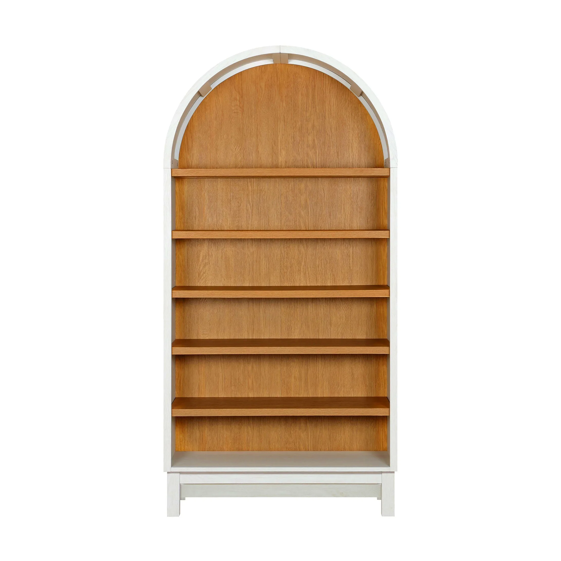 Better Homes & Gardens Juliet Open Arch Bookcase, Rich Black and Light Honey