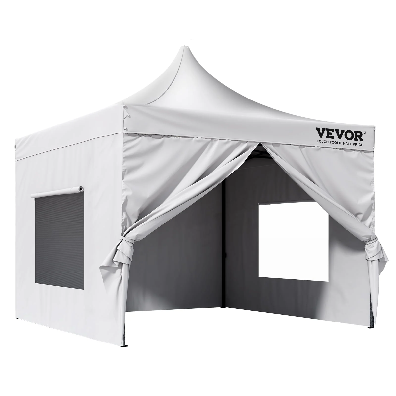 BENTISM 10x10 FT Pop up Canopy Tent with Removable Sidewalls, Outdoor Instant Canopies Portable Gazebo Wheeled Bag, UV Resistant Waterproof, Enclosed Canopy Tent Image 9