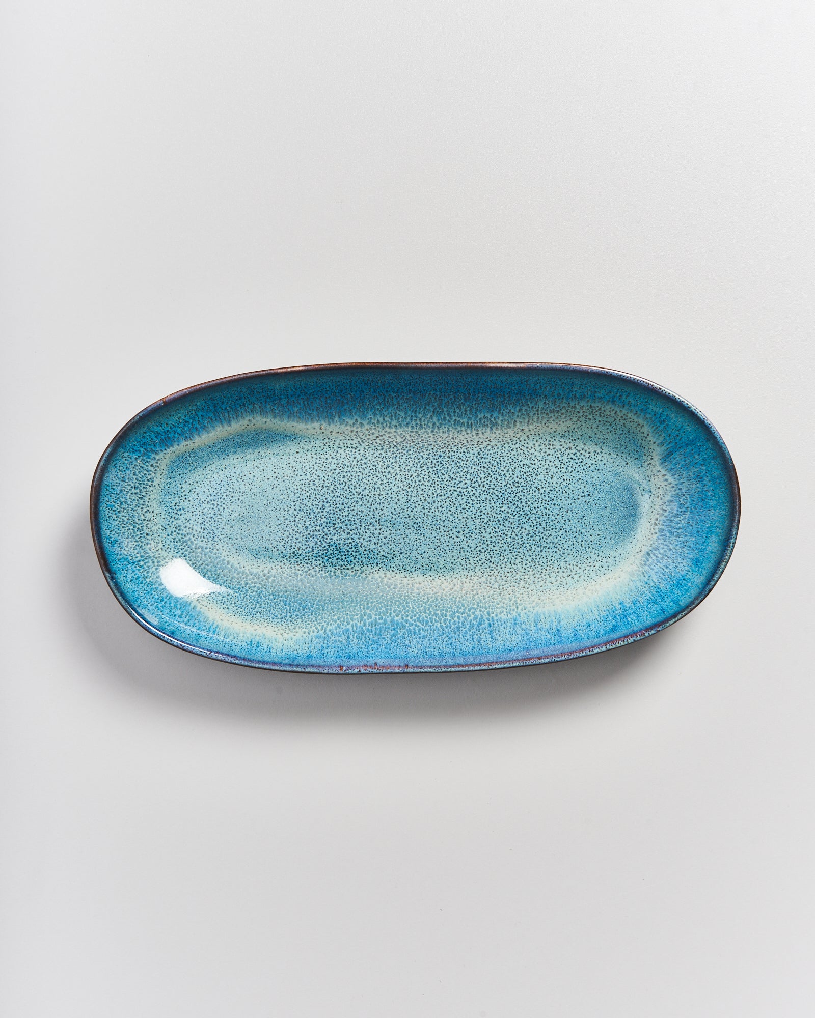 MADEIRA - SERVING PLATTER L GREEN-BLUE