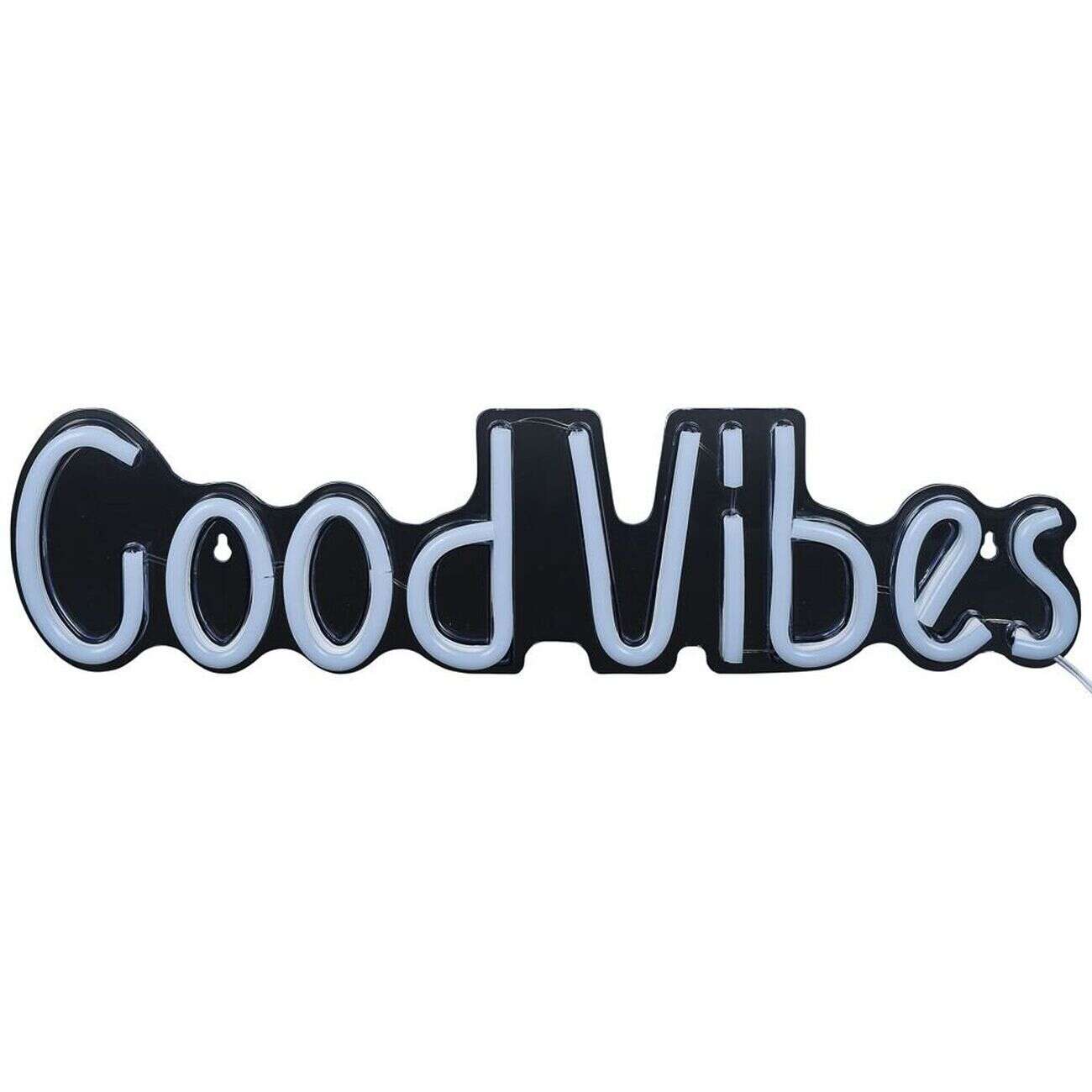 Néon LED inscription Good Vibes jaune