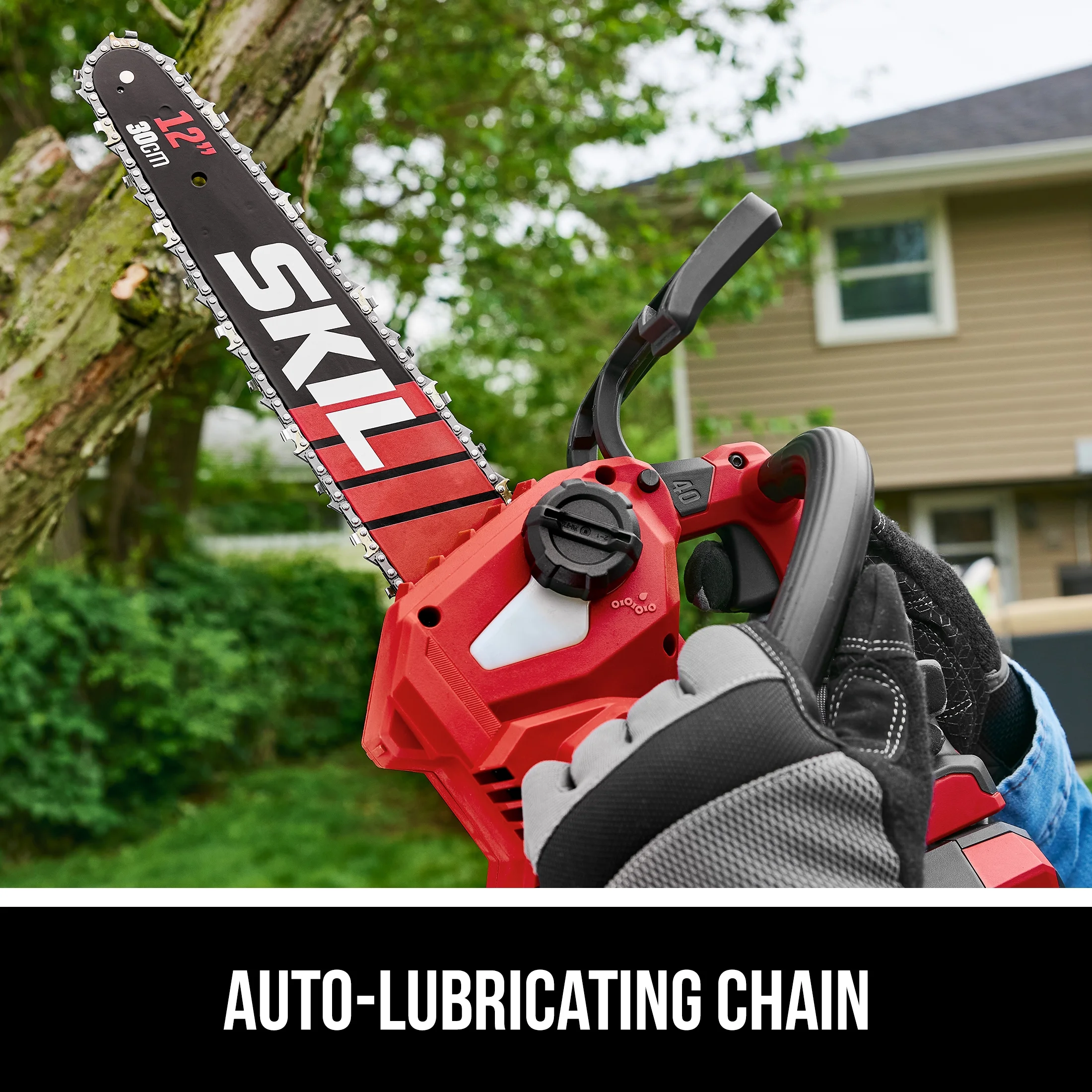TH1200C 11 PWR CORE Brushless 40V 12 inch Chain Saw, Tool Less Chain Tensioning, 2 0Ah Battery and Charger Image 5