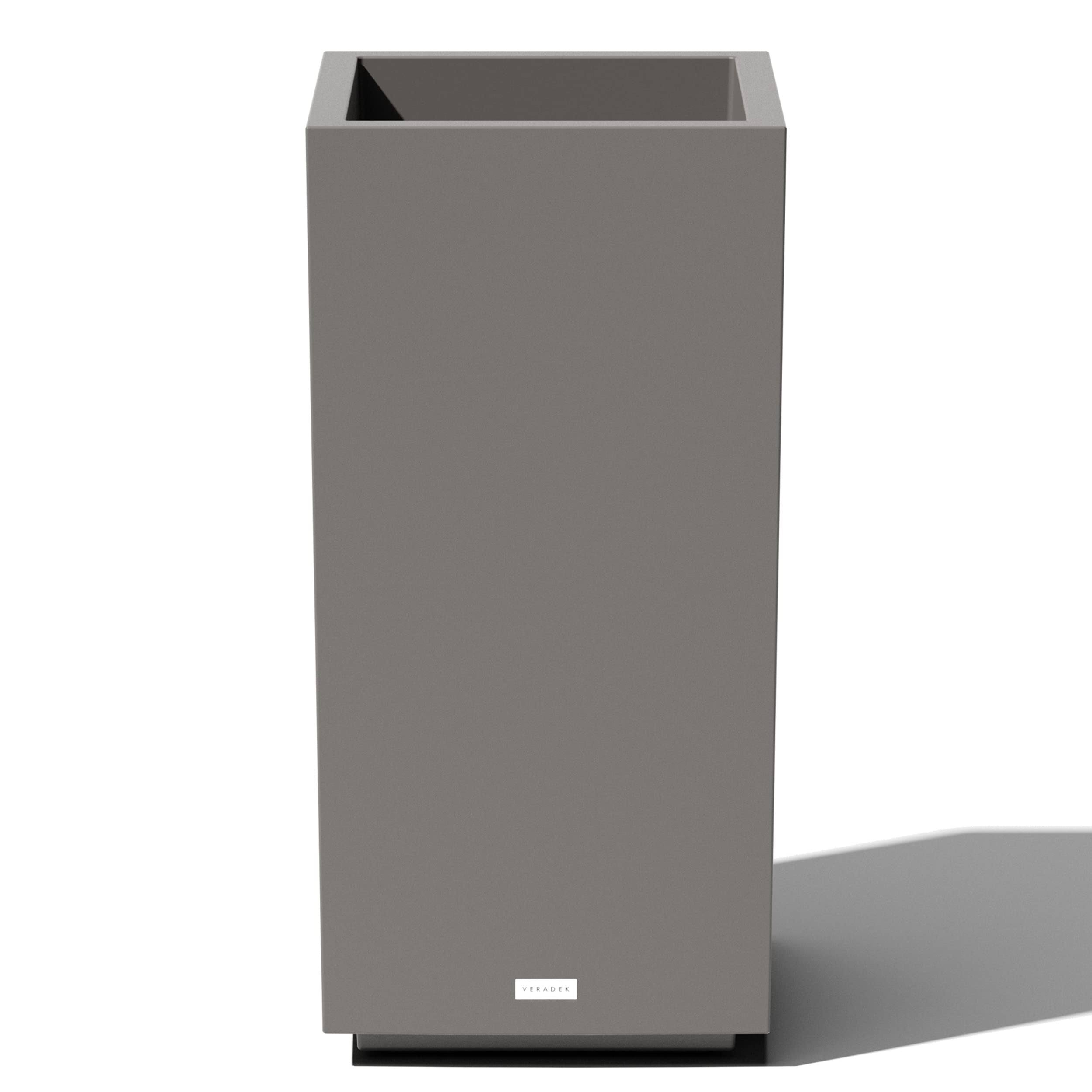 Veradek Block Series Pedestal Planter Grey