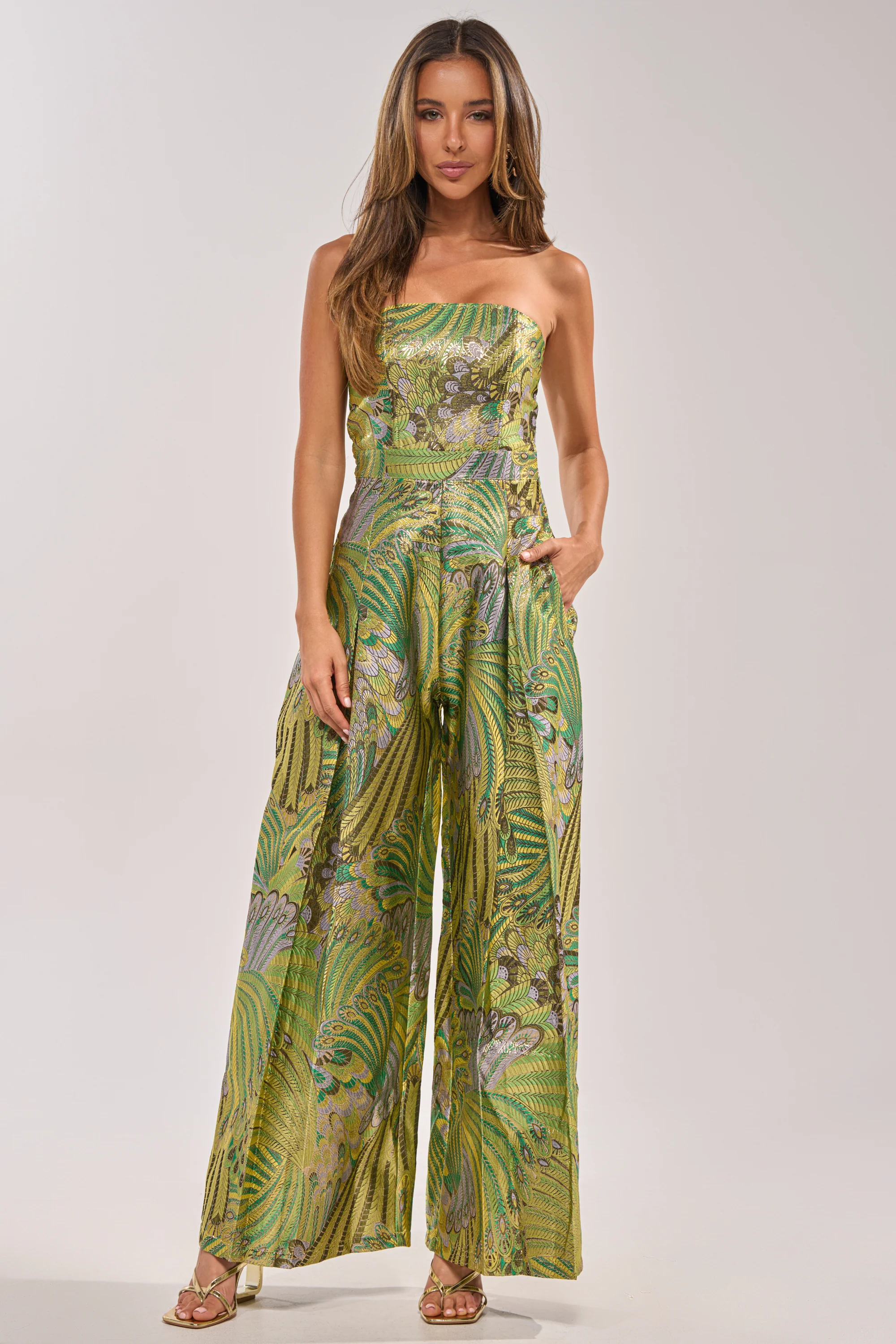 NO ONE LIKE ME PRINTED JUMPSUIT IN GREEN - Akira Store