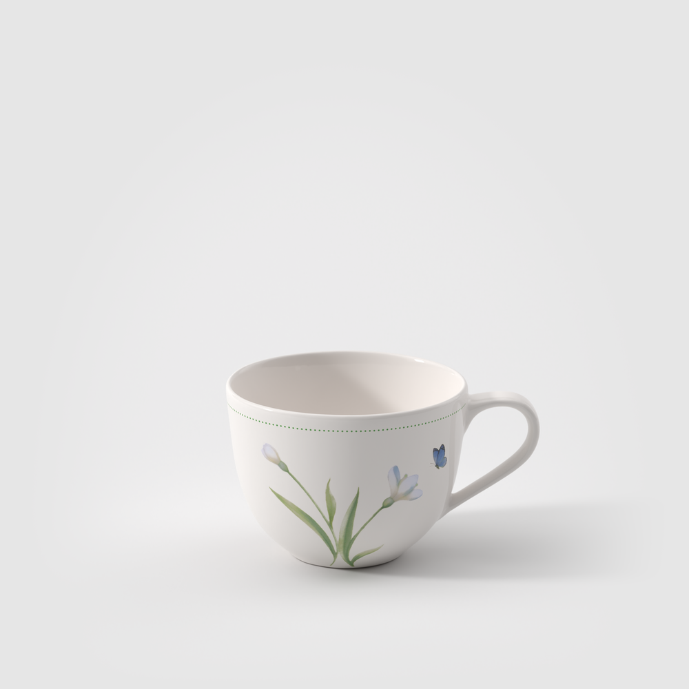 Colourful Spring Coffee cup - Green, 5.5 oz, Premium Porcelain