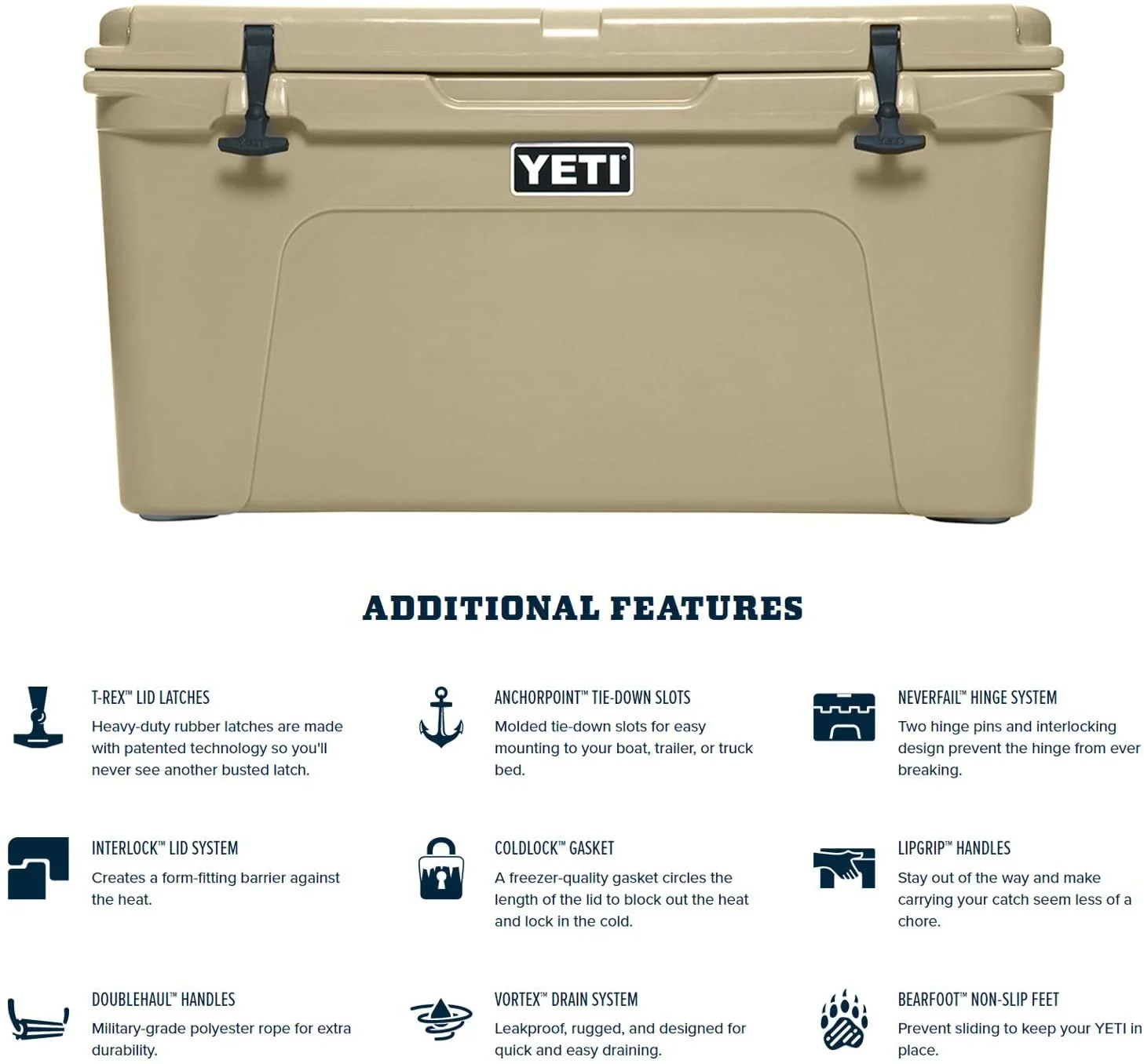 Pre-Owned 100.75010000 Tundra 75 Cooler Desert Tan - Image 5