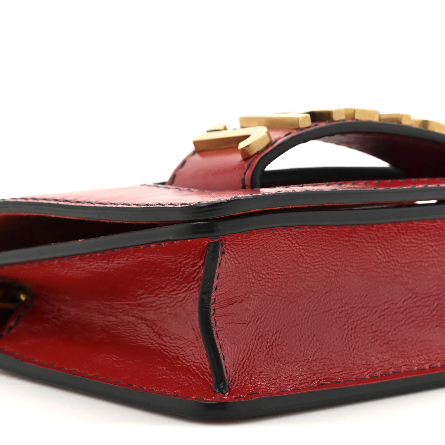 Calfskin J'Adior Chain Flap Bag Red
