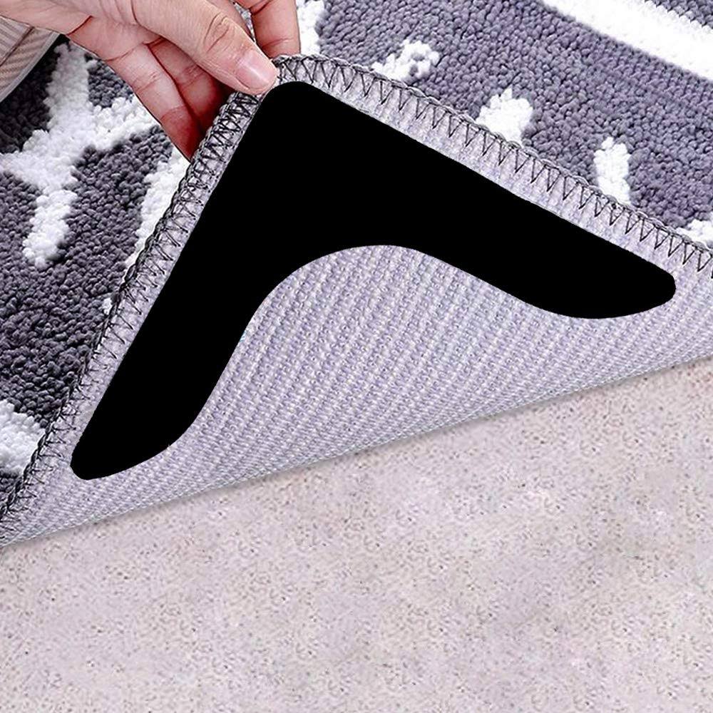 Rug Grippers with Super Stickiness- Anti Curling Carpet Tape Non-Slip Area Keeps Your Rug in Place and Makes Corners Flat for Corners and Edges