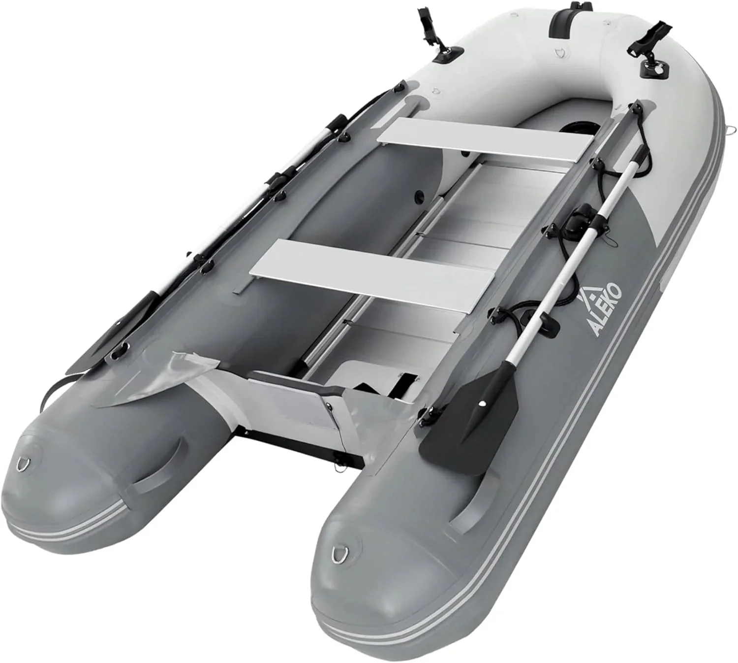 Inflatable Boat | Yacht Dinghy Tender Raft | Multi Person Fishing Boat | Aluminum Floor Oars | Fishing Rod Holders | Heavy-duty Pvc | 2024…