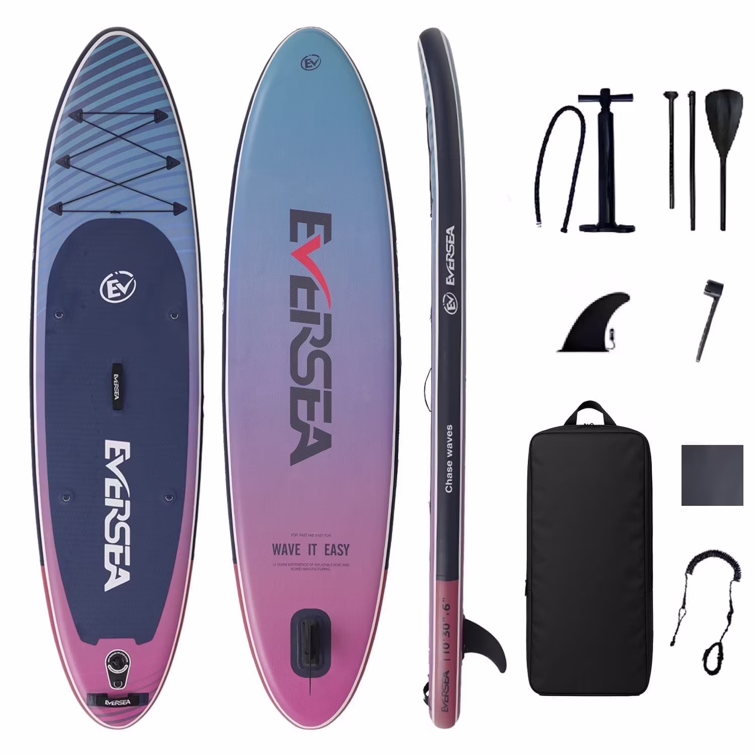 10' Inflatable Stand up Paddle Board,with Premium SUP Paddle Board Accessories,Non-Slip Comfort Deck for Youth Adults(Red) - Image 7
