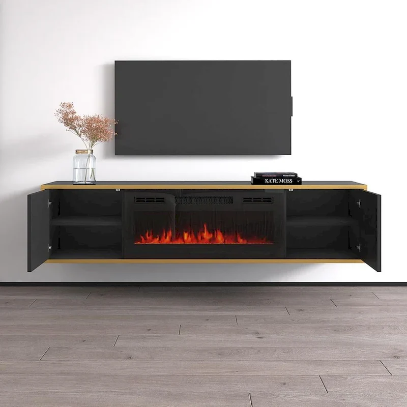 Electric Fireplace TV Stand for TVs up to 75 Inches