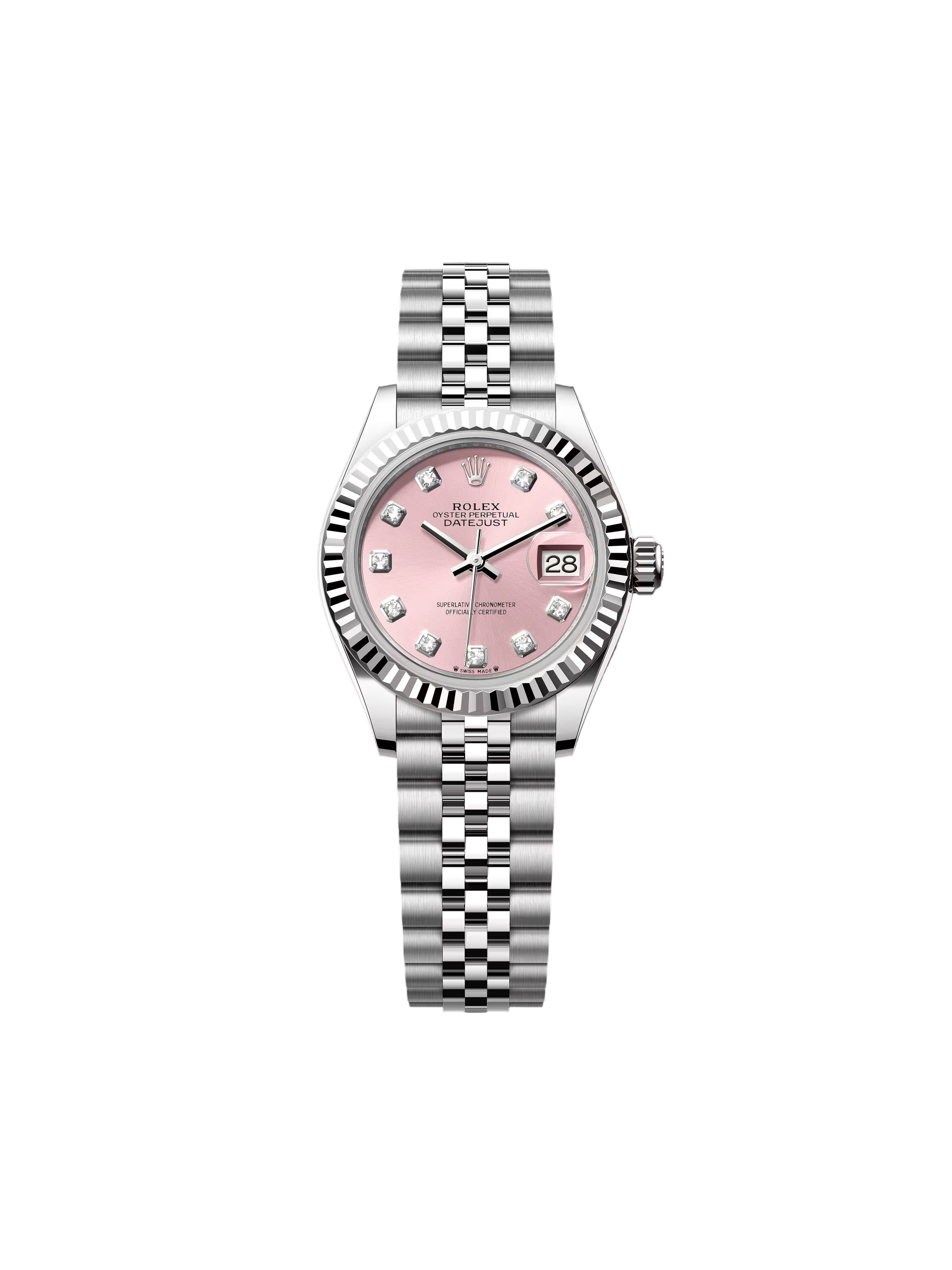 【Super Clone】RLX Lady-Datejust 28mm 279174 Pink Diamond Dial Oyster Bracelet