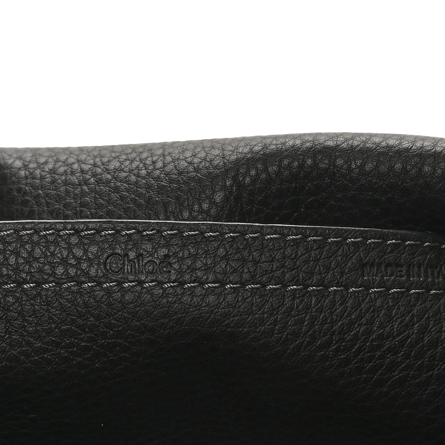 Grained Calfskin Medium Marcie Saddle Bag Black