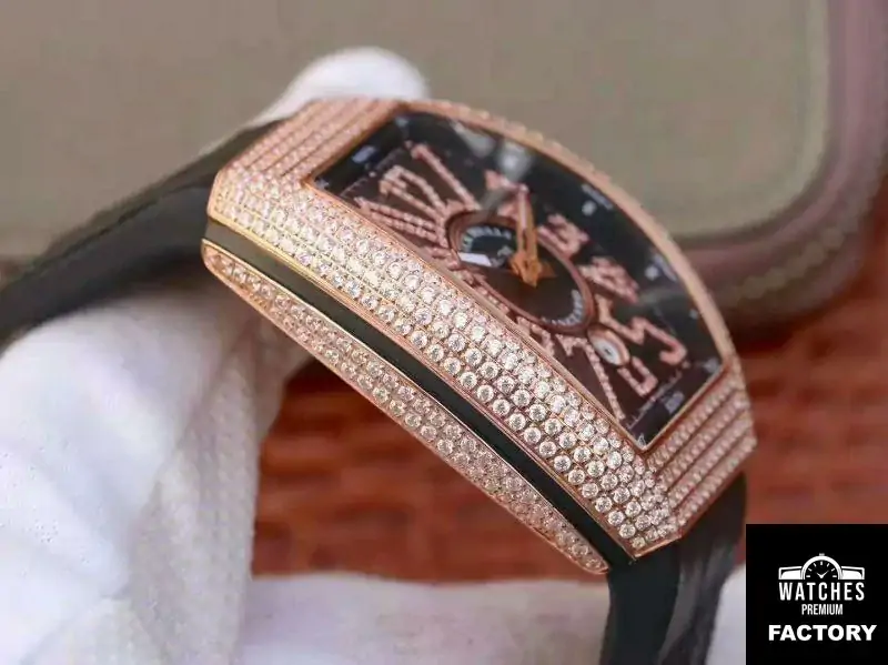 Franck Muller Vanguard 18K Rose Gold V45.SC.DT.D.NBR.CD.5N.NR Black Dial