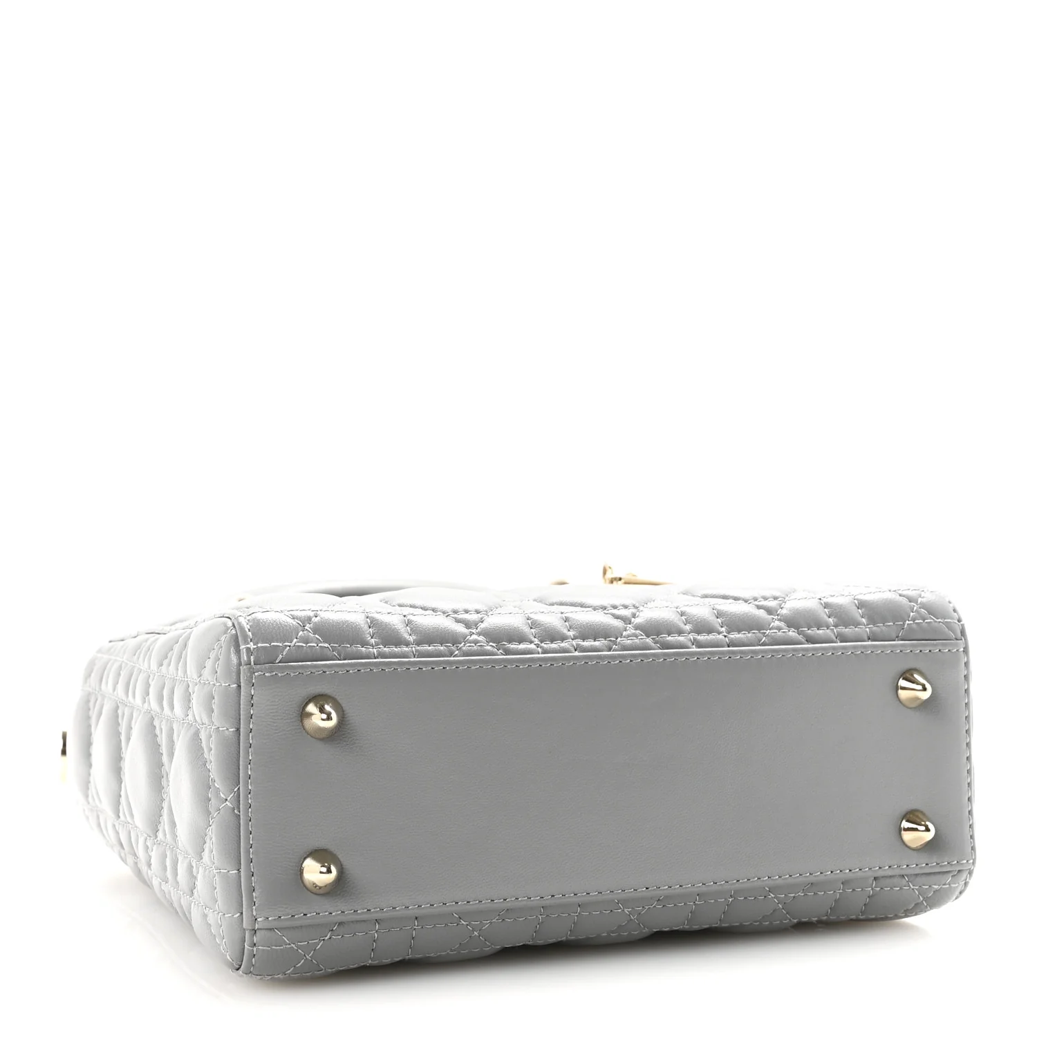 Lambskin Cannage Small My Lucky Badges My Lady Dior Grey