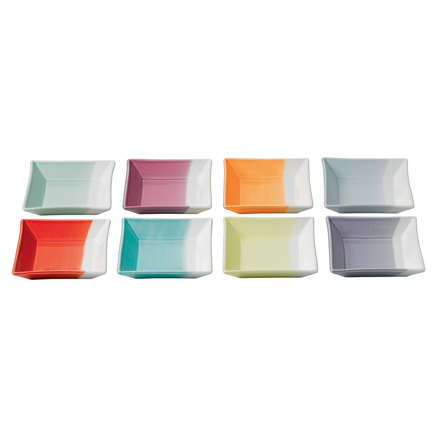 1815 Bright Square Trays , Set of 8