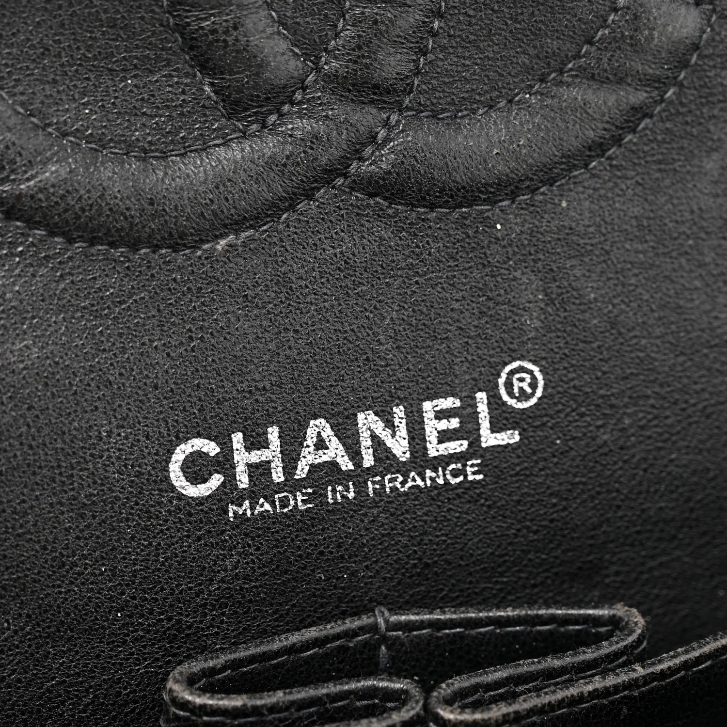 Patent Quilted Medium Double Flap Black