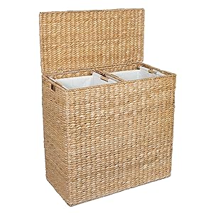hamper. laundry hamper. clothes hamper. seagrass hamper. wicker hamper. wicker clothes hamper